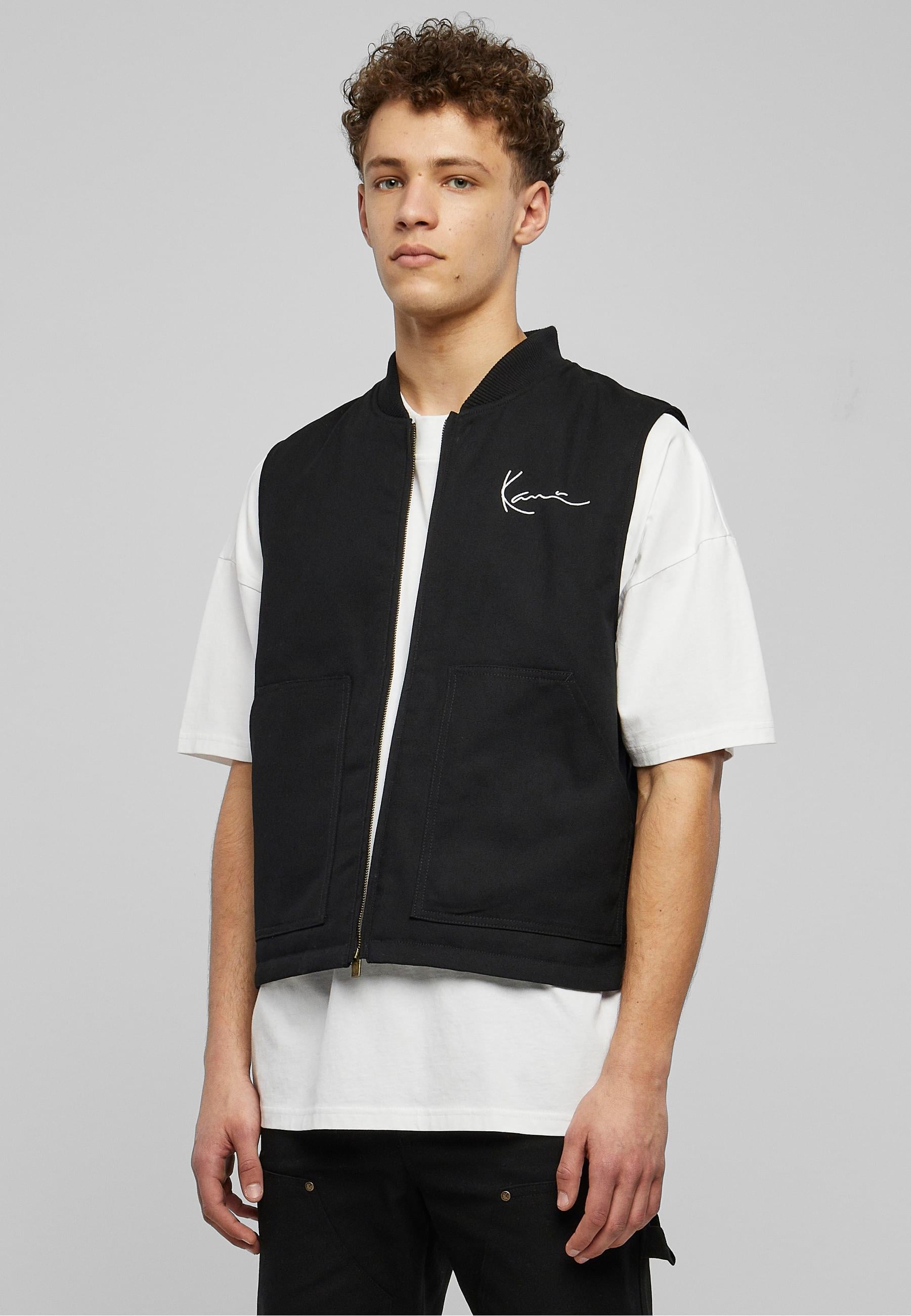 Karl Kani Steppweste »Karl Kani Herren KM231-044-3 KK Chest Signature Vest black«, (1 tlg.)