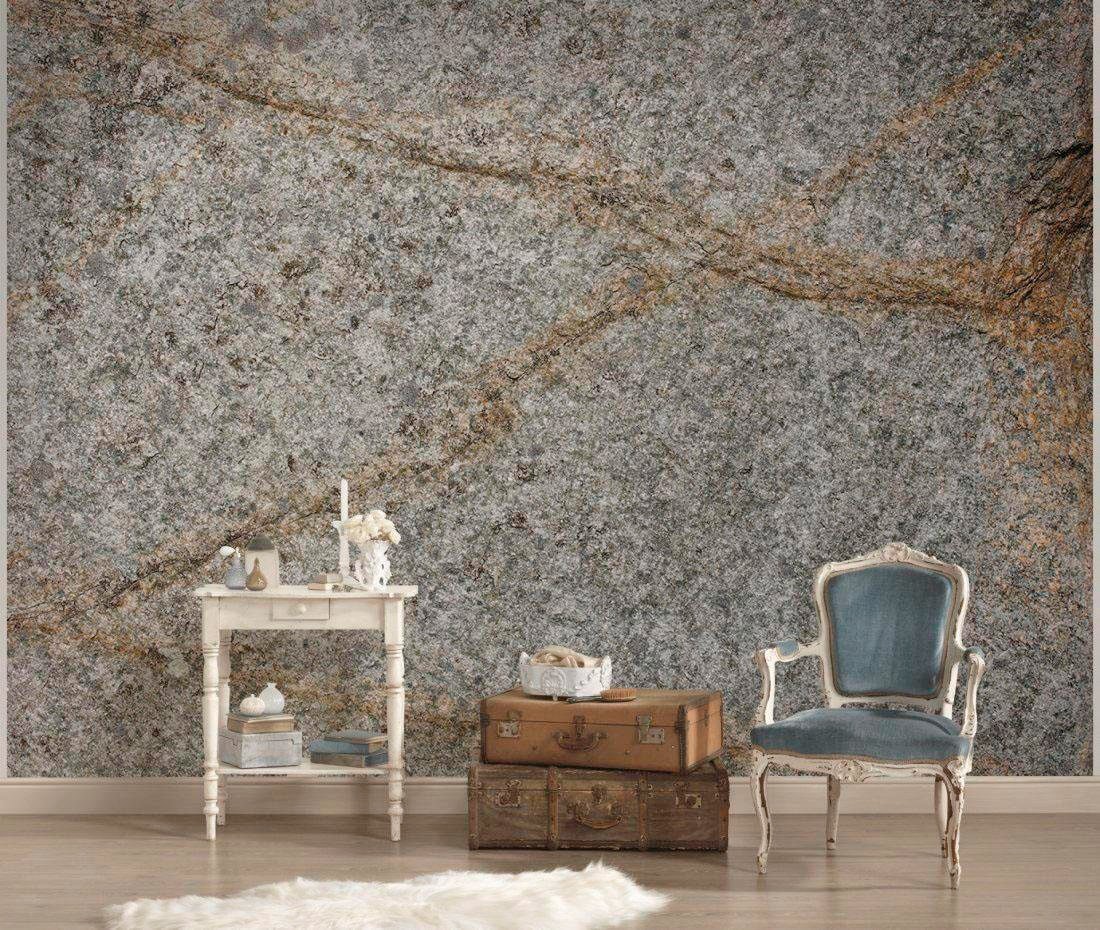 living walls Fototapete »Stone Vlies«, Tapete Steinoptik Fototapete Steinwand 3,50 m x 2,55 m