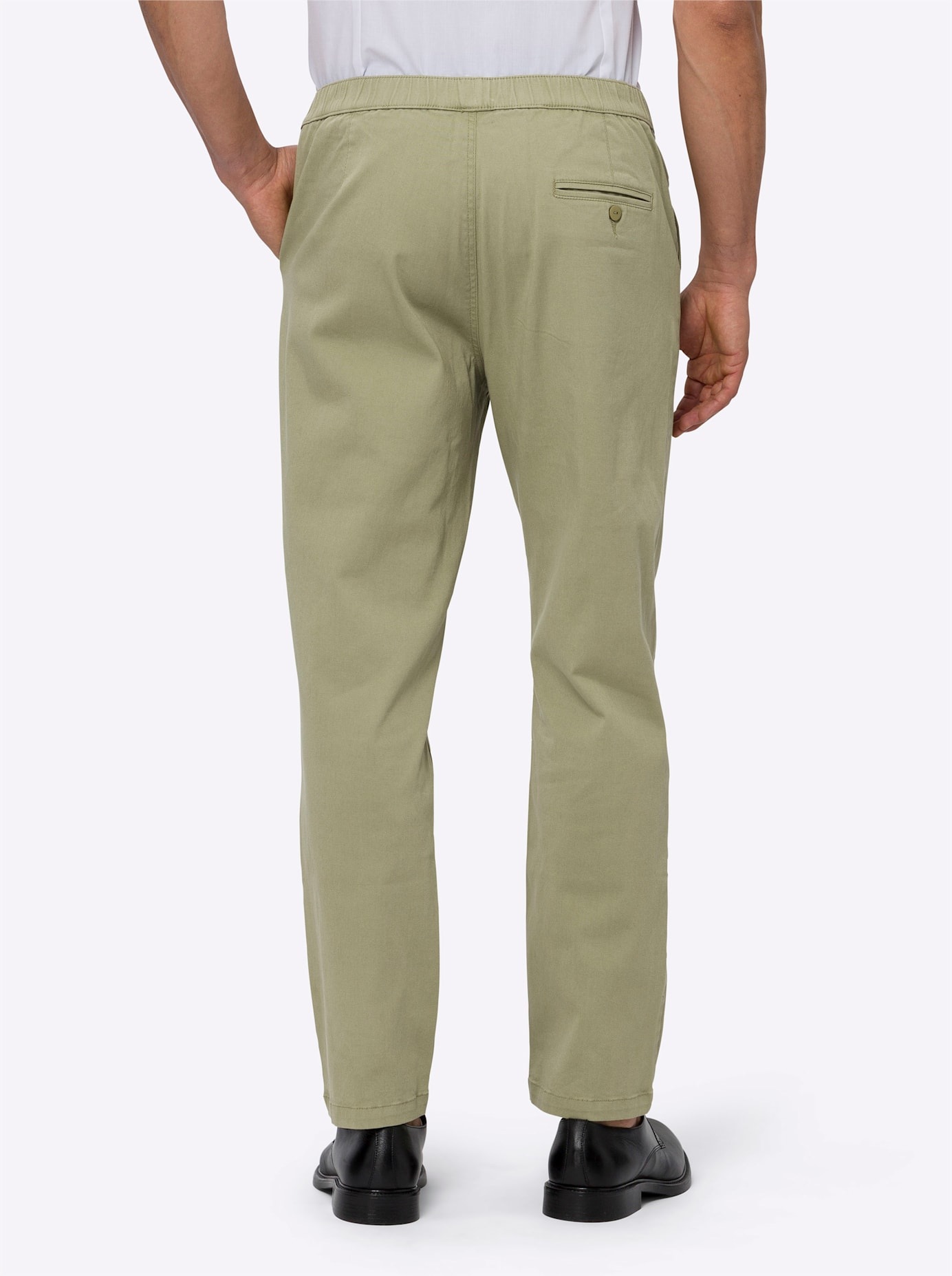 Schlupfjeans CLASSIC, Herren, Gr. 26, Unterbauchgrößen, grün (schilf), 98% Baumwolle, 2% Elasthan, unifarben, lang, Jeans Schlupfjeans 2