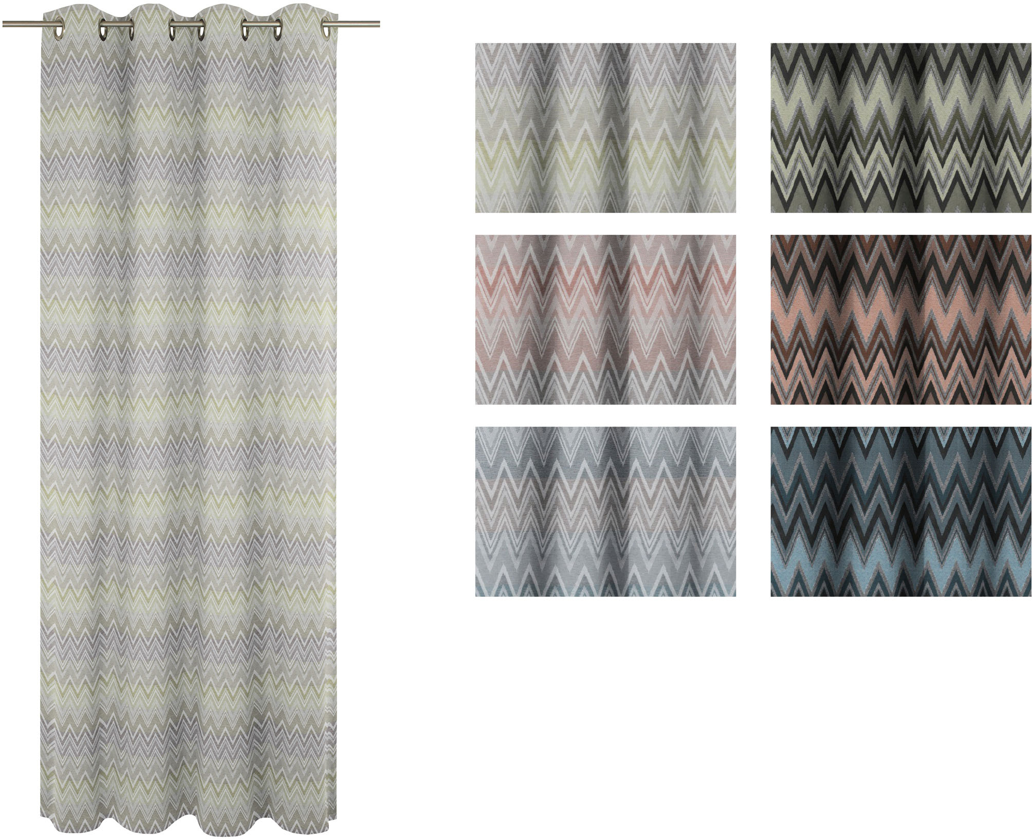 Thumbnail - Wirth Vorhang "Benewitz" Ösen 1 Stk. tlg.