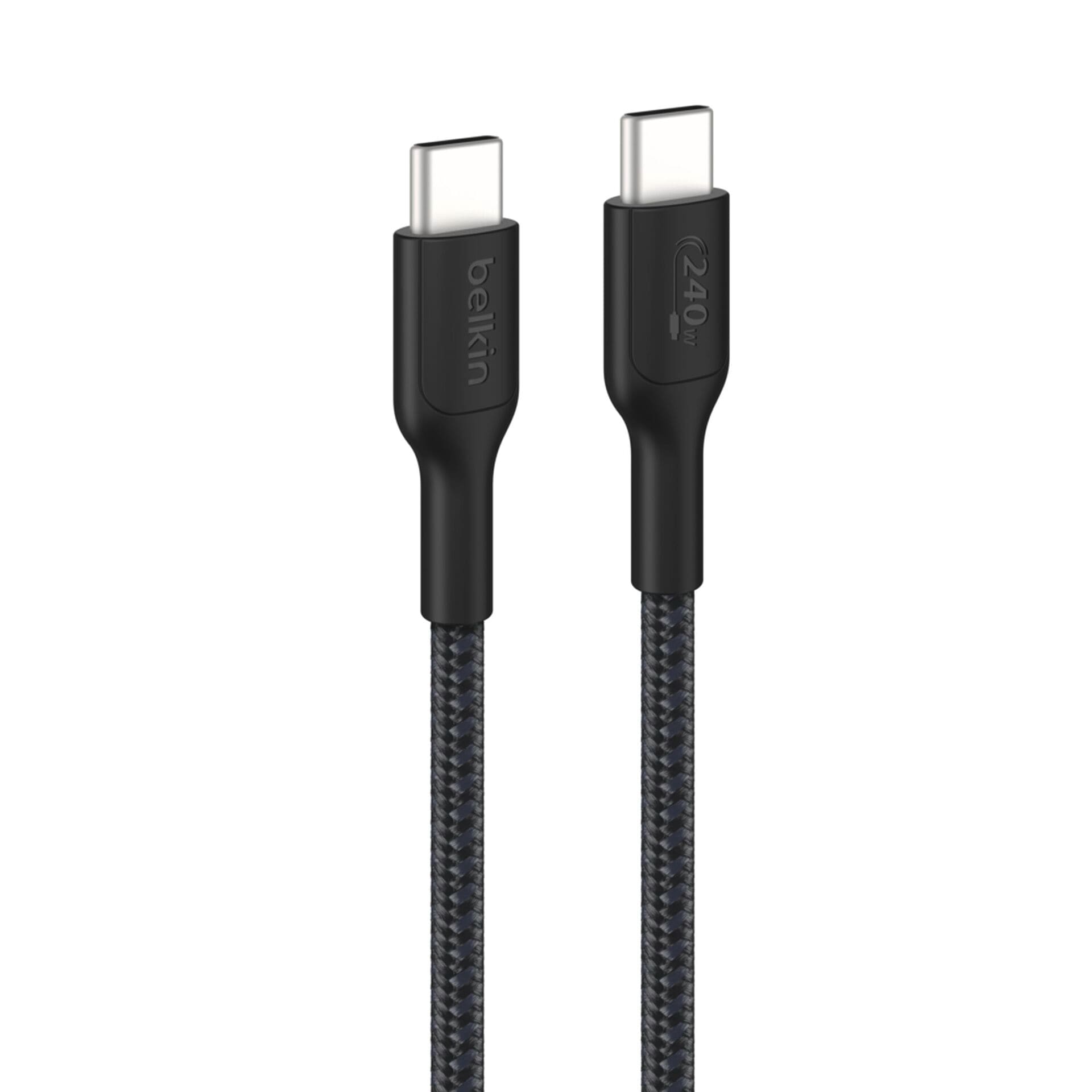 BELKIN USB-Kabel "BoostCharge Pro USB-C / USB-C geflochten 240 W", 200cmcm, schwarz, Kabel