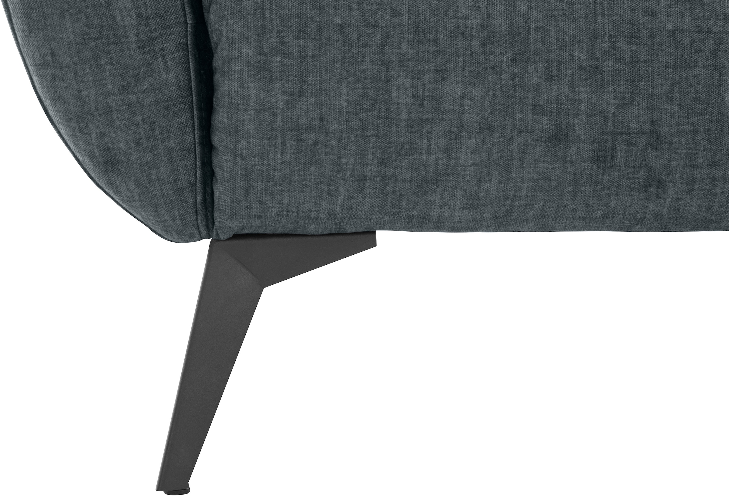 Home affaire 2,5-Sitzer »Baggio, Breite 196 cm, modern romantisches Design« Zierkissen inklusive, Komfortsitzhöhe 45 cm, schwarze Metallfüße