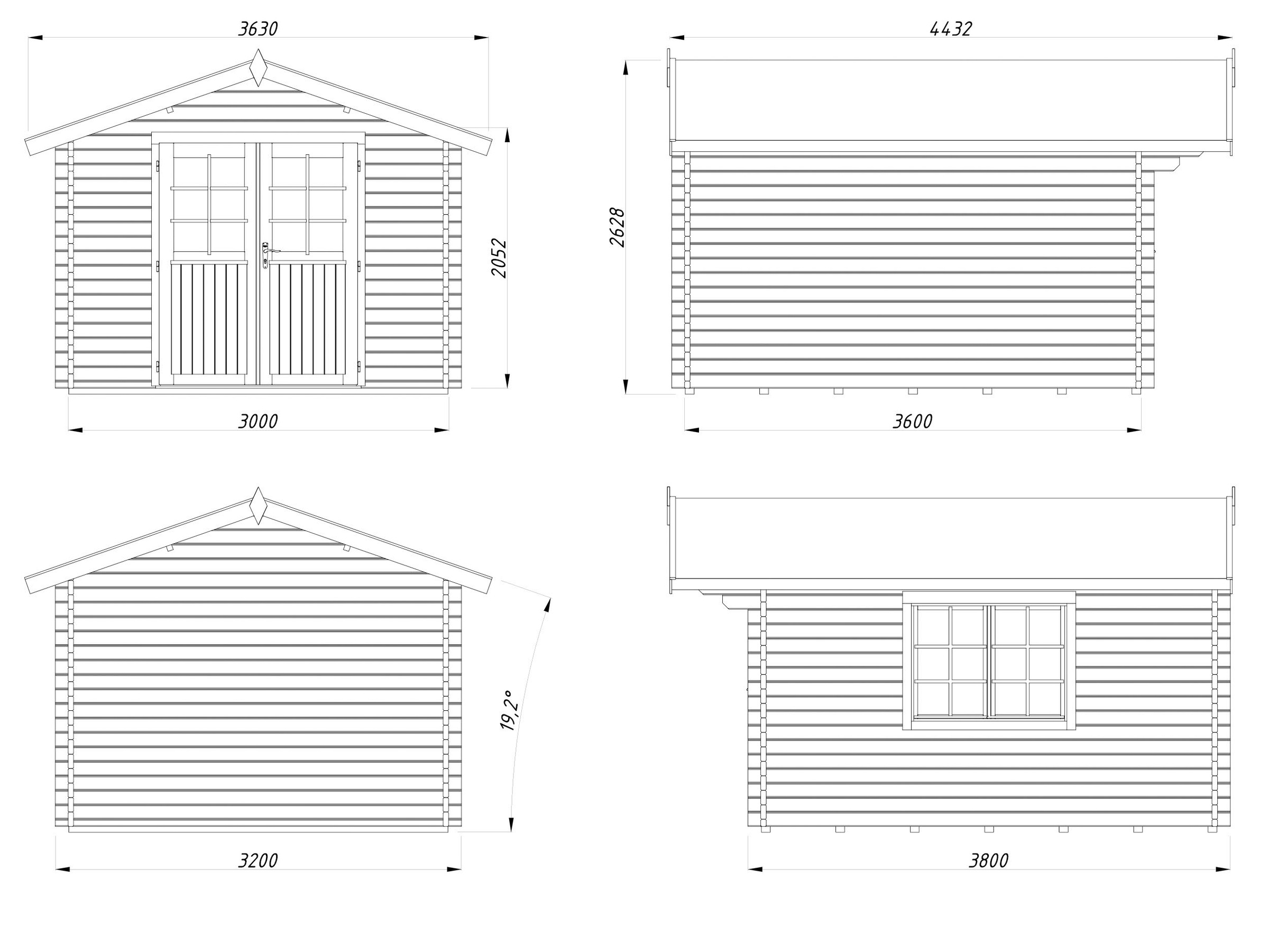 Palmako Gartenhaus »Sally« verschiedene Farben