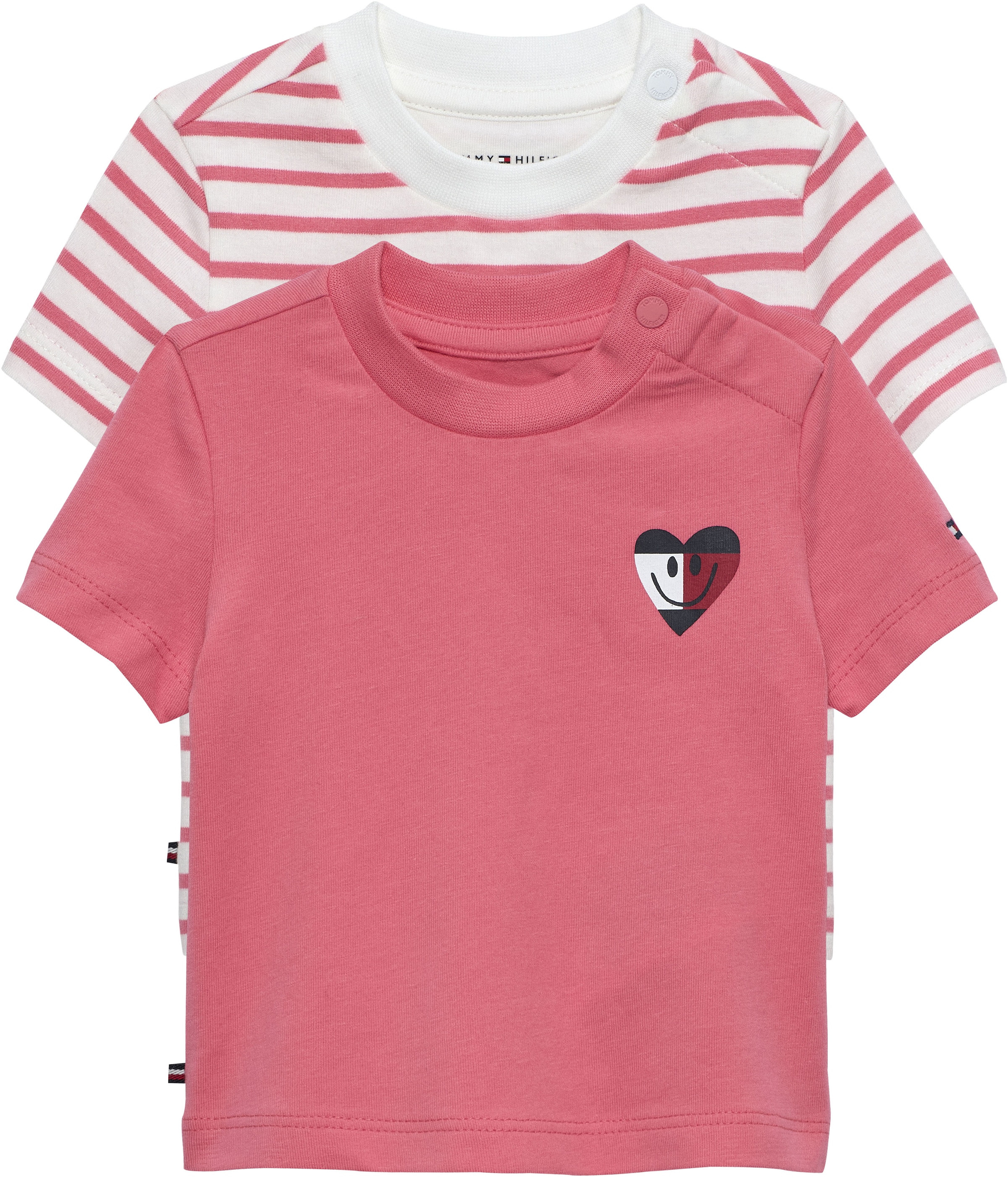 Tommy Hilfiger T-Shirt »FLAG SMILE 2 PACK TEE S/S« 2 tlg. Regular fit mit Rundhalsausschnitt für Babys