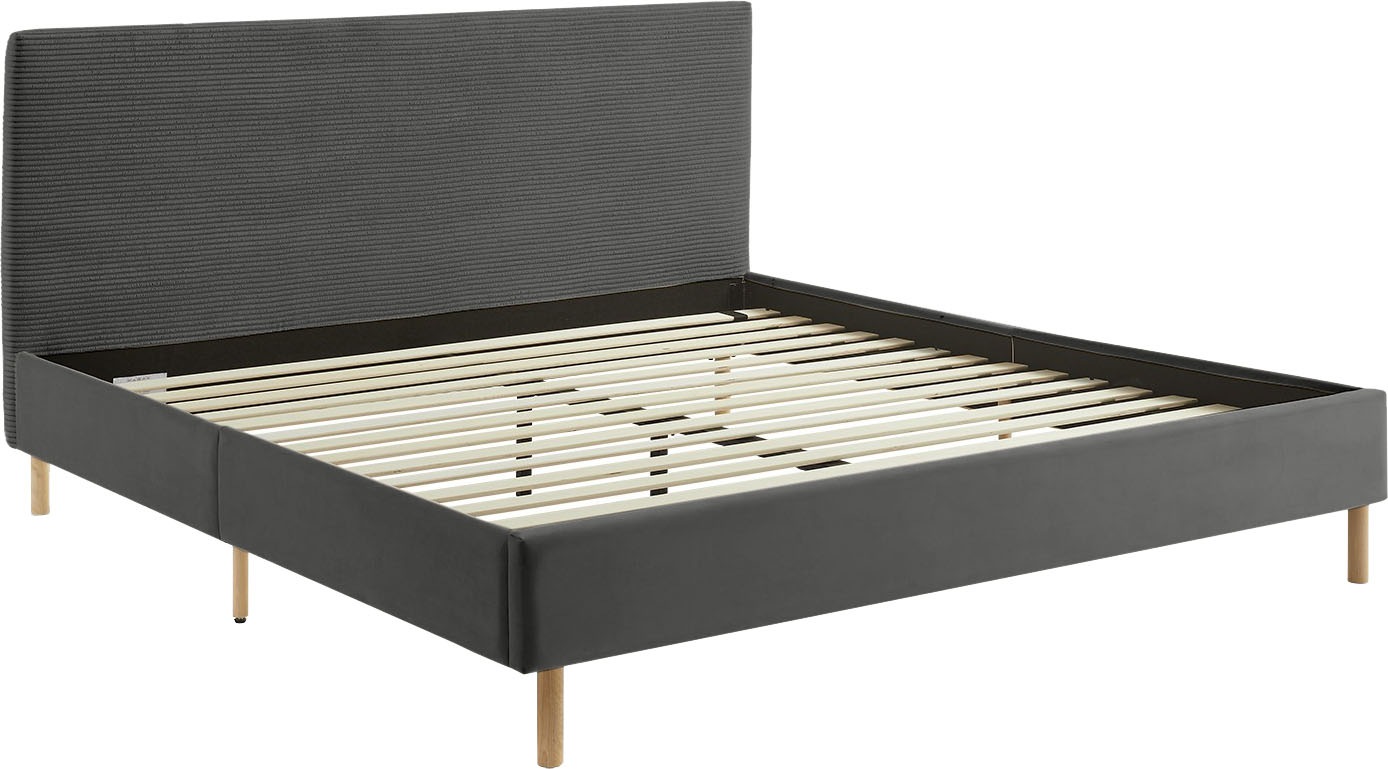 Home affaire Polsterbett "Armandine inkl. Lattenrost" Kopfteil mit Cordbezu günstig online kaufen