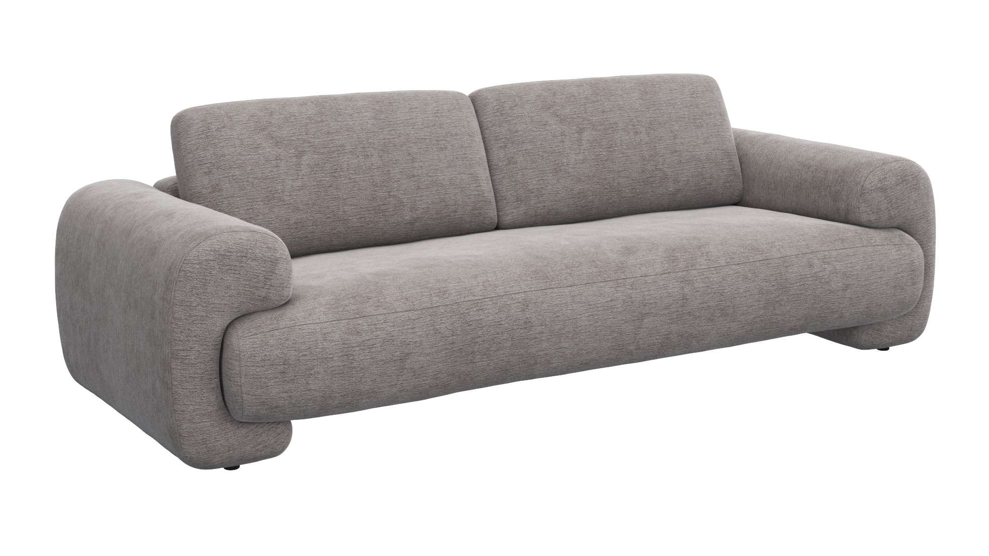 FLEXLUX 3-Sitzer »Molino Designsofa, Polstersofa, Einzelsofa, Couch«, Kaltschaum & Stahl-Wellen für erstklassigen Sitzkomfort, Füsse Schwarz