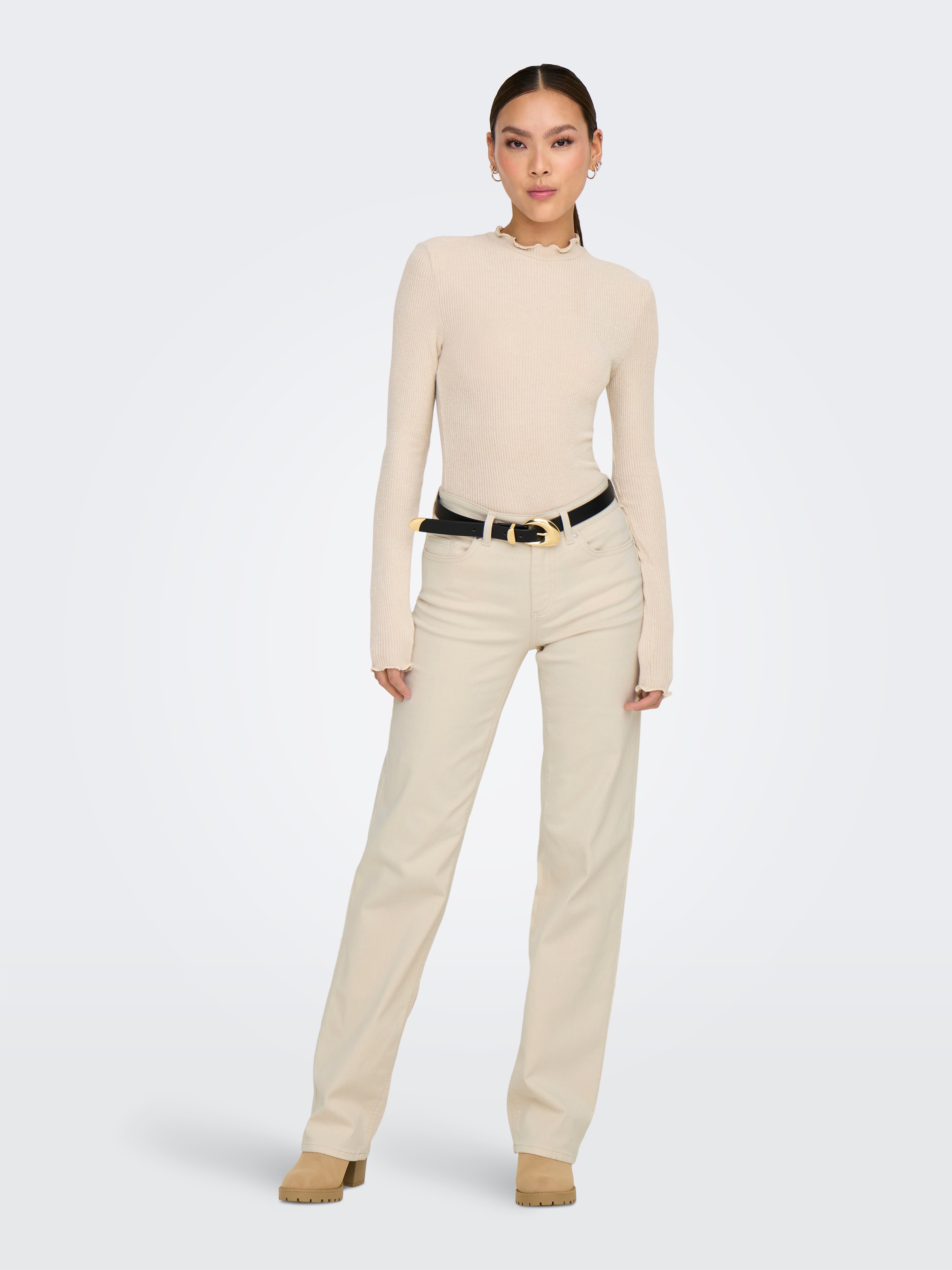 ONLY Onblush Mid Straight Denim Ecru 36 3