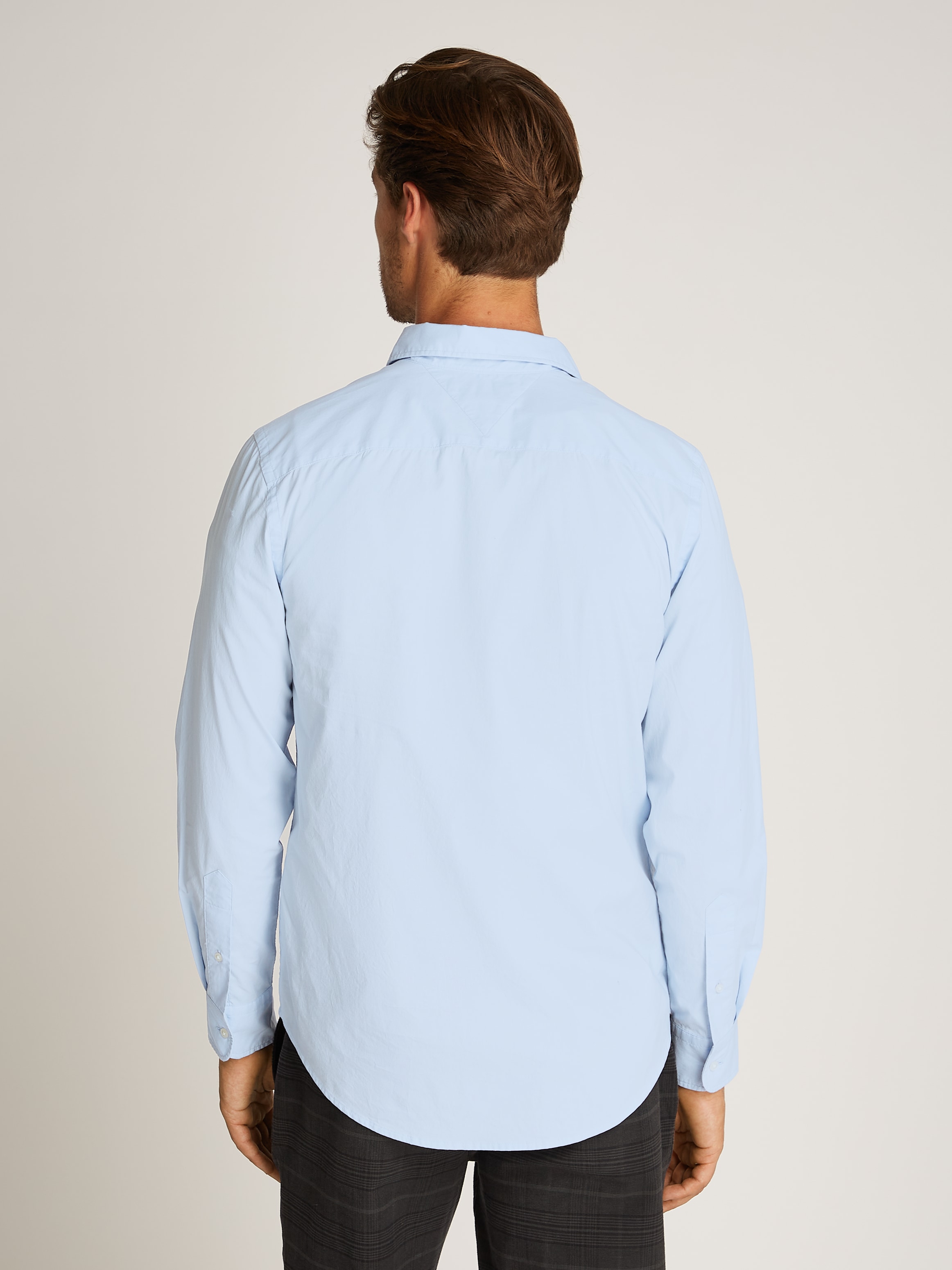 Tommy Hilfiger Businesshemd »FLEX POPLIN KENT COLLAR SF SHIRT«, mit Logostickerei