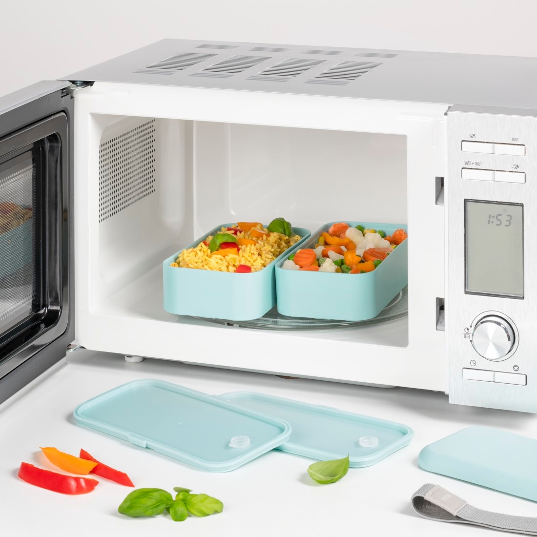 Xavax Lunchbox »Lunchbox 2er Set (stapelbar, je Bento Lunch Box 500 ml, auslaufsicher)«, (5 tlg.)