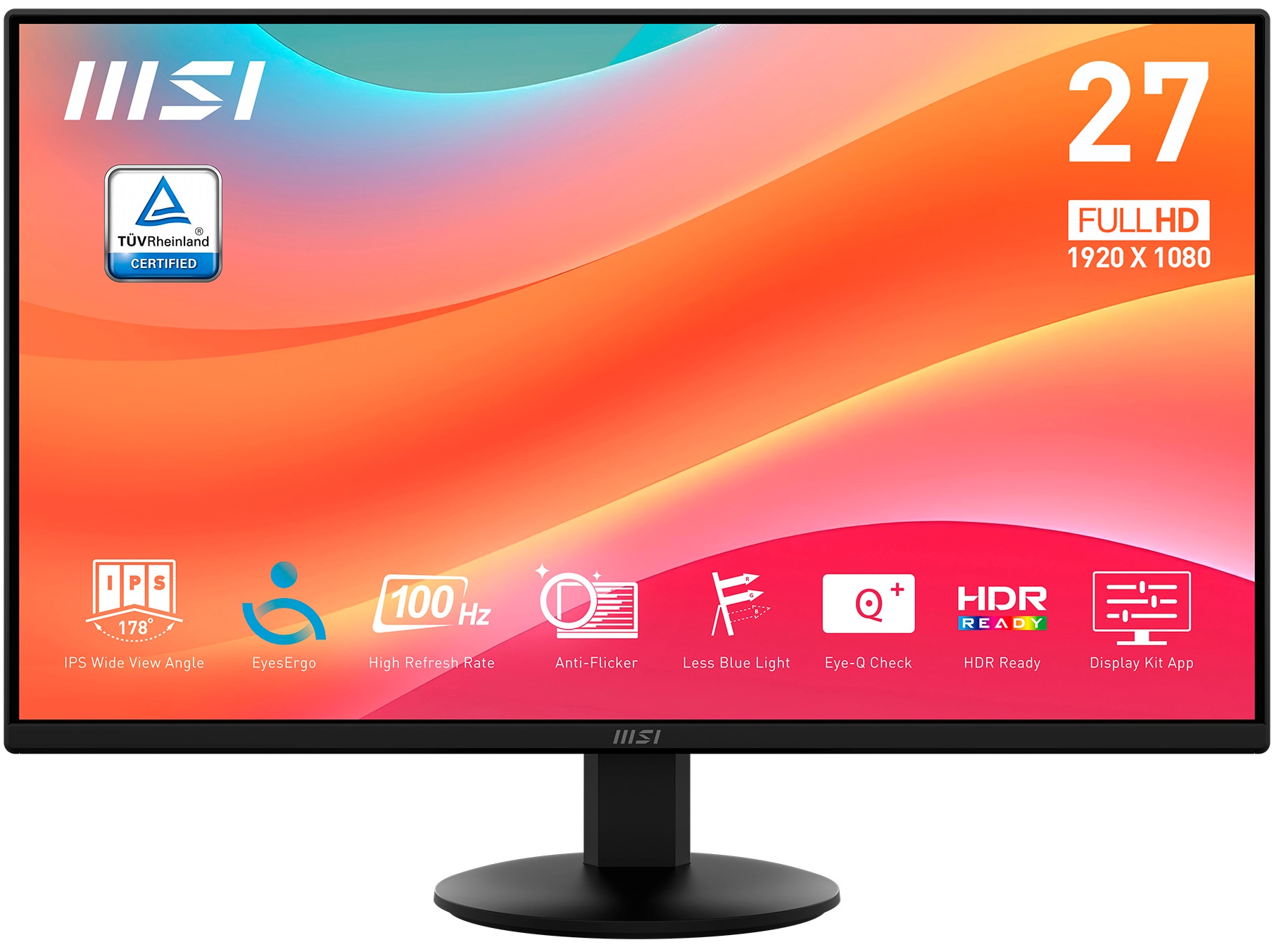 GAMEMAX PC-Komplettsystem »MegaDeal Rockstar 2842 AMD Ryzen 5 5600GT 16GB 480GB SSD« 27 ″ AMD Ryzen 5 16 GB RAM 480 GB SSD Windows 11 + MSI PRO MP272L LCD-Monitor, 68,6cm (27")