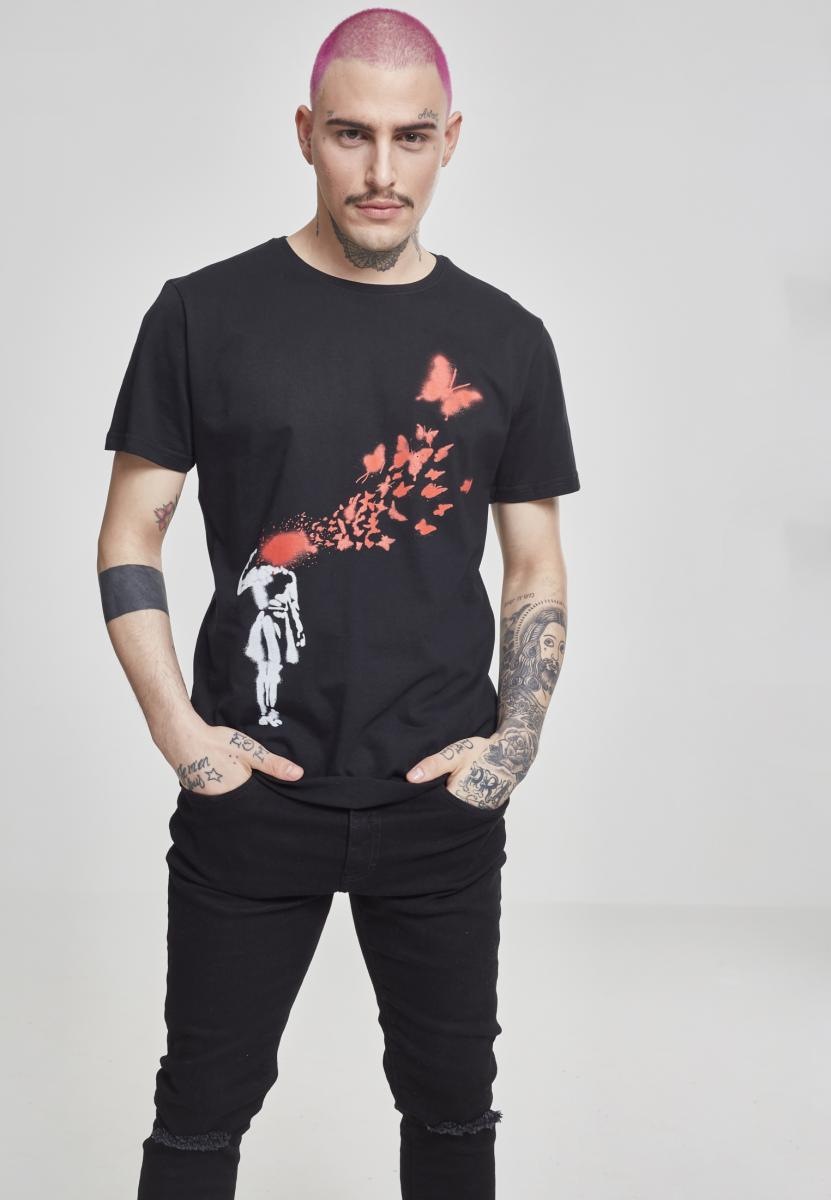 »Herren Brandalised Merchcode T-Shirt Butterfly tlg.) Banksy´s Tee« (1 Graffiti