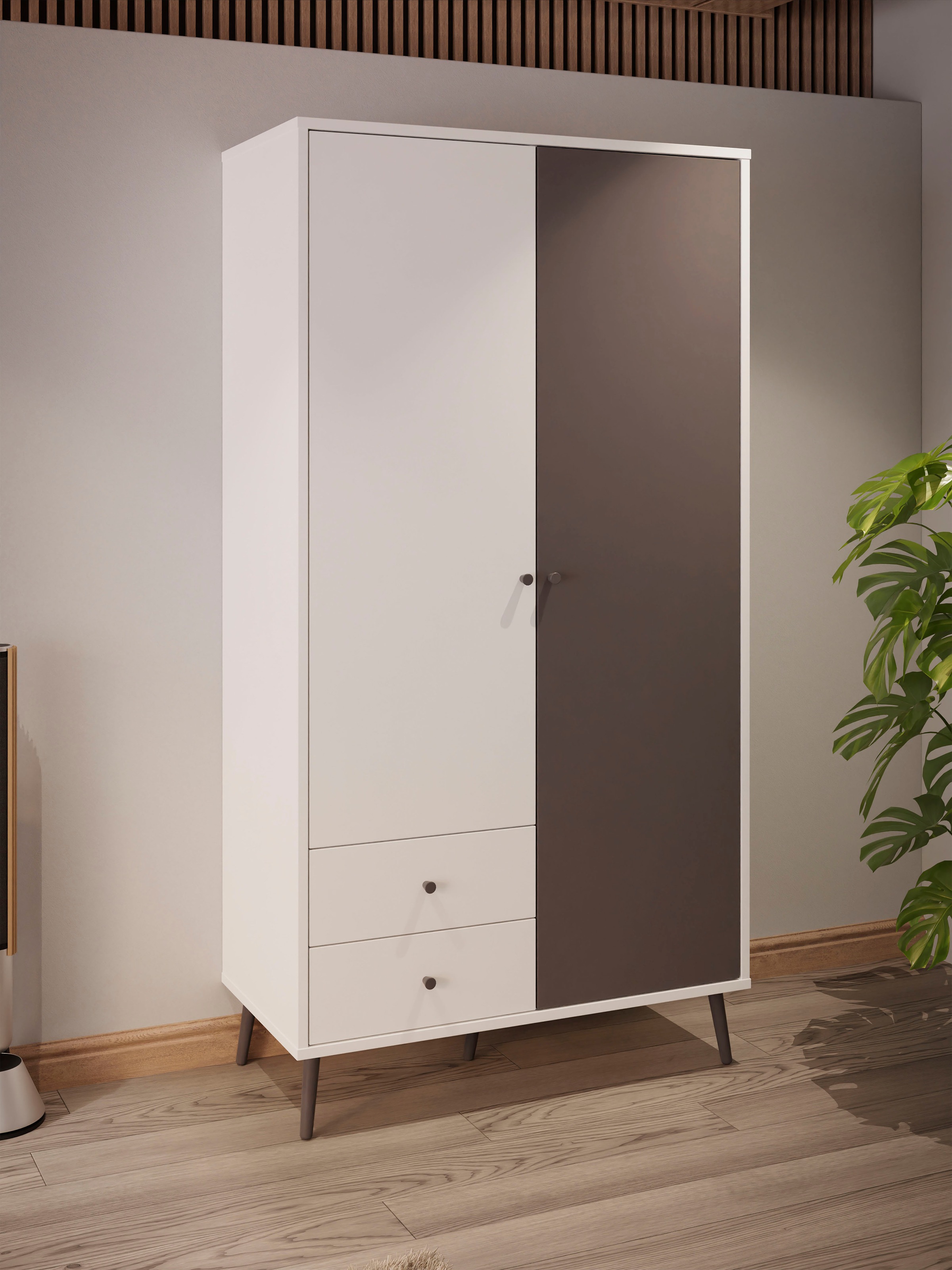 FORTE Kleiderschrank "Harllson, EasyKlix by Forte, Aufbau ohne Werkzeug + S günstig online kaufen