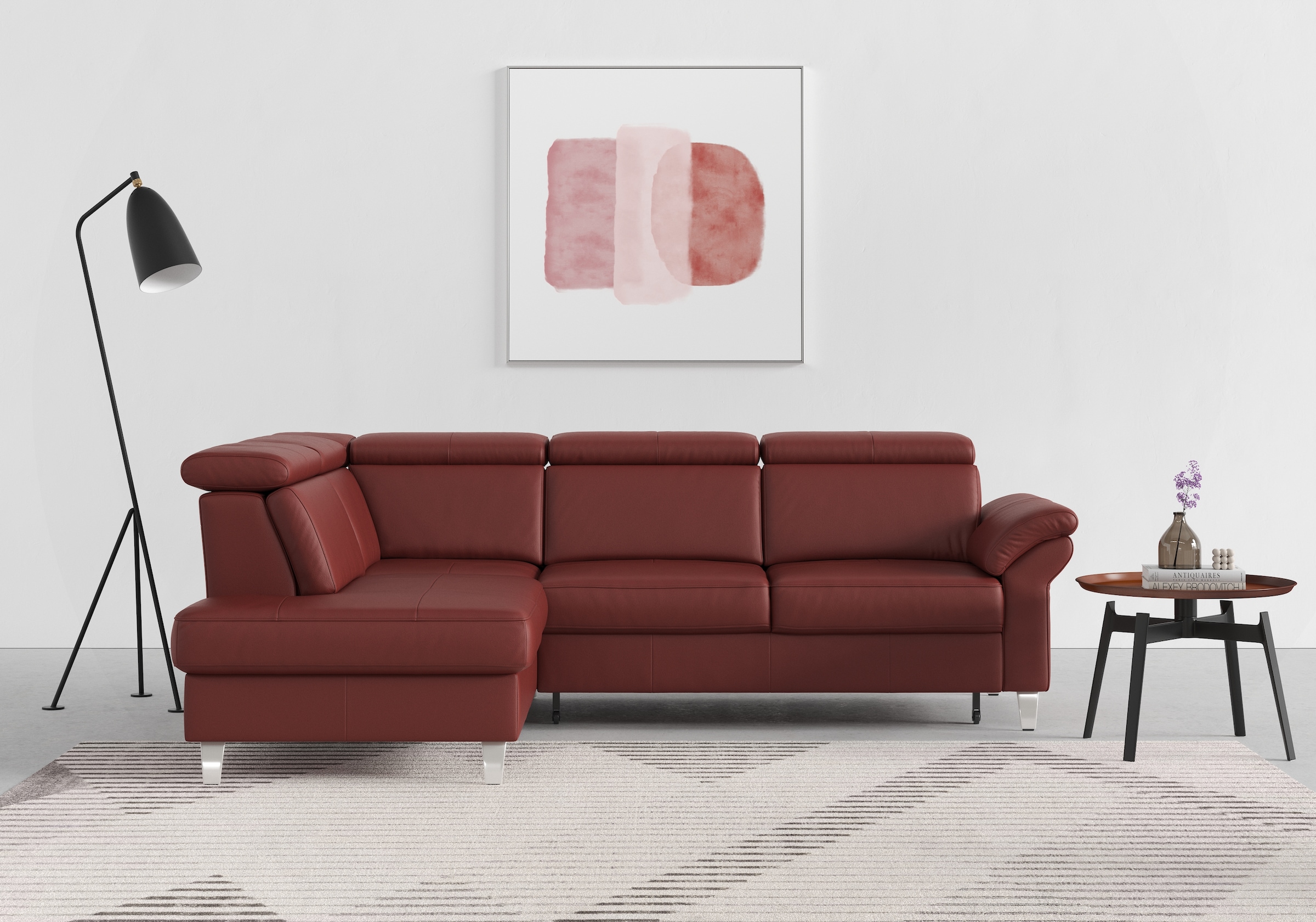 sit&more Ecksofa "Arngast L-Form" inklusive Kopfteilverstellung und Federkern