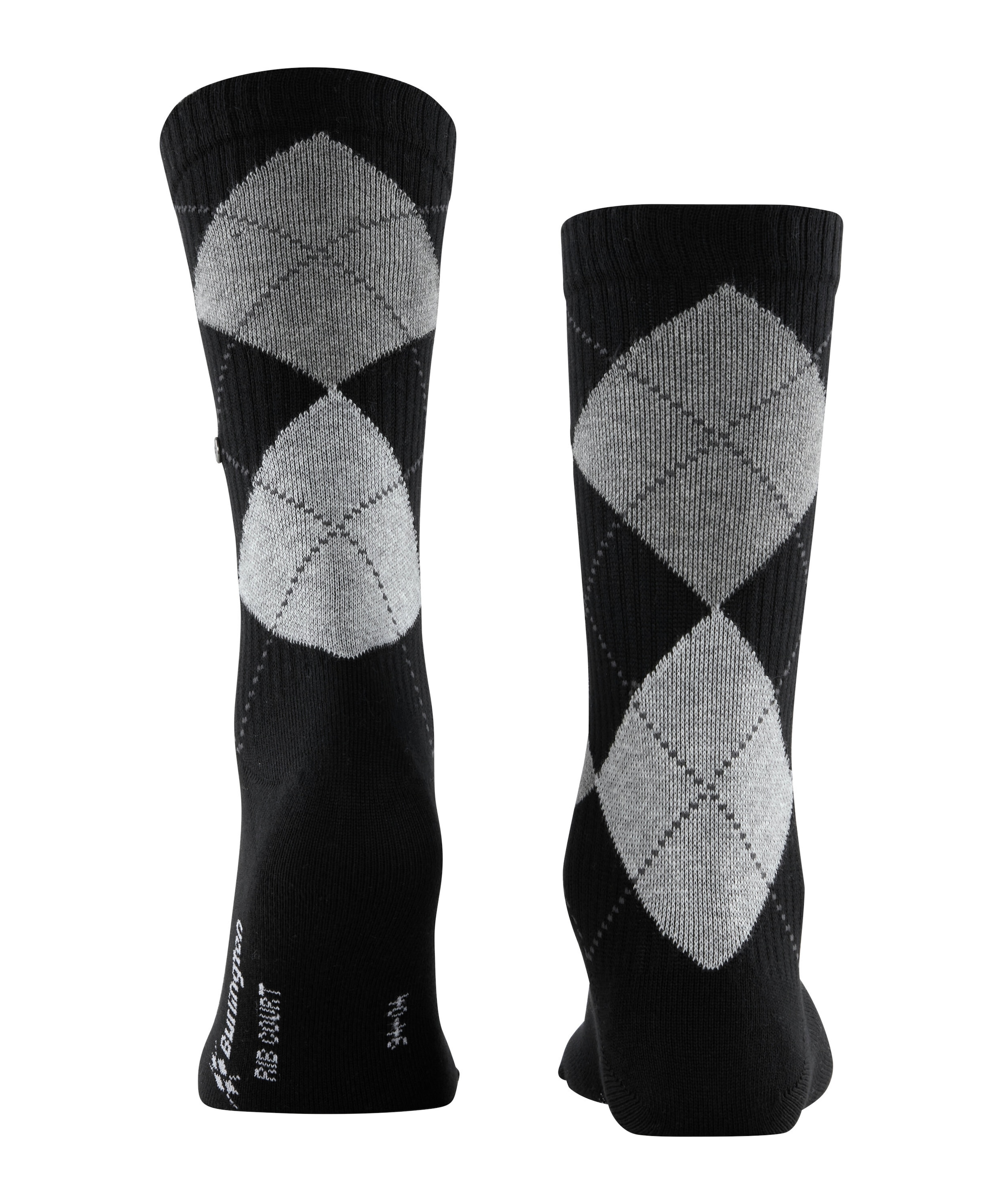 Burlington Socken »Rib Court« Einheitsgröße 40-46, Argyle-Muster, feine Rippenstruktur