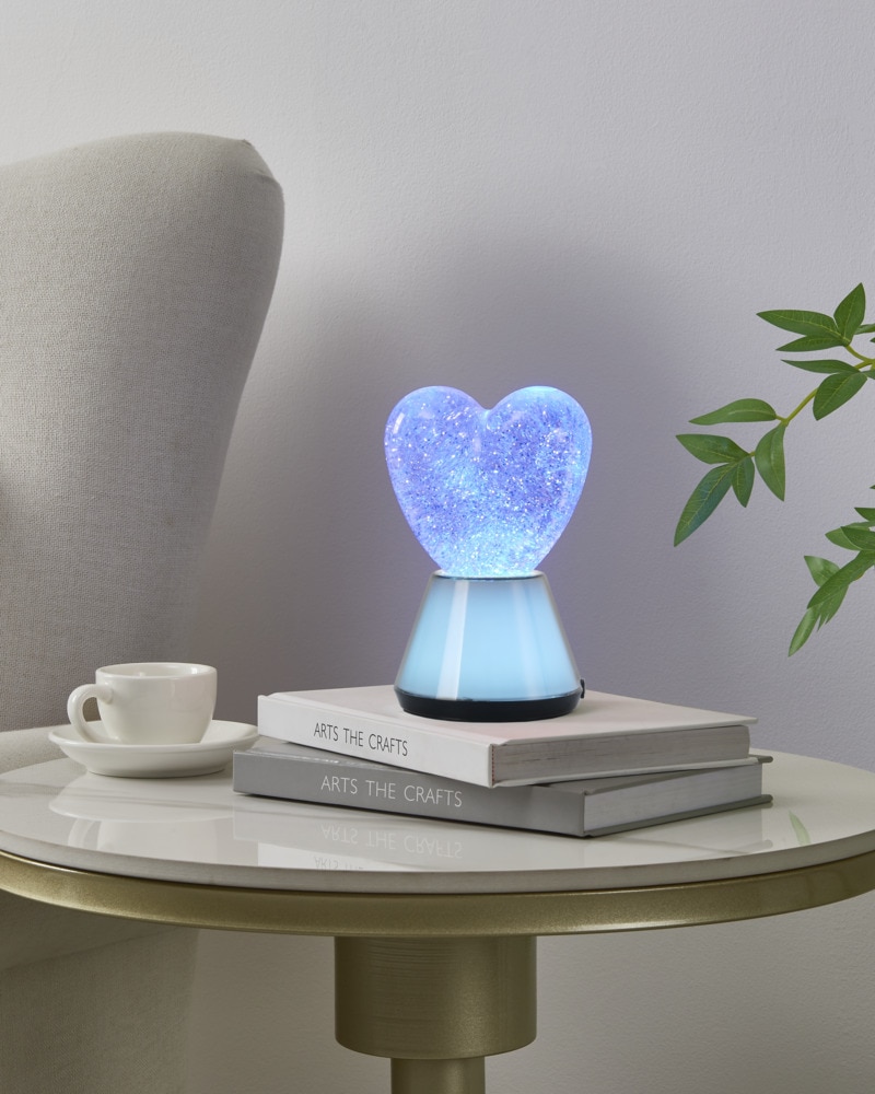 EGLO LED Tischleuchte »GLITTER« LED-Modul 1 Stk. LED Glitzer Tischlampe Glitter, RGB Glitzerlampe mit Farbwechsel