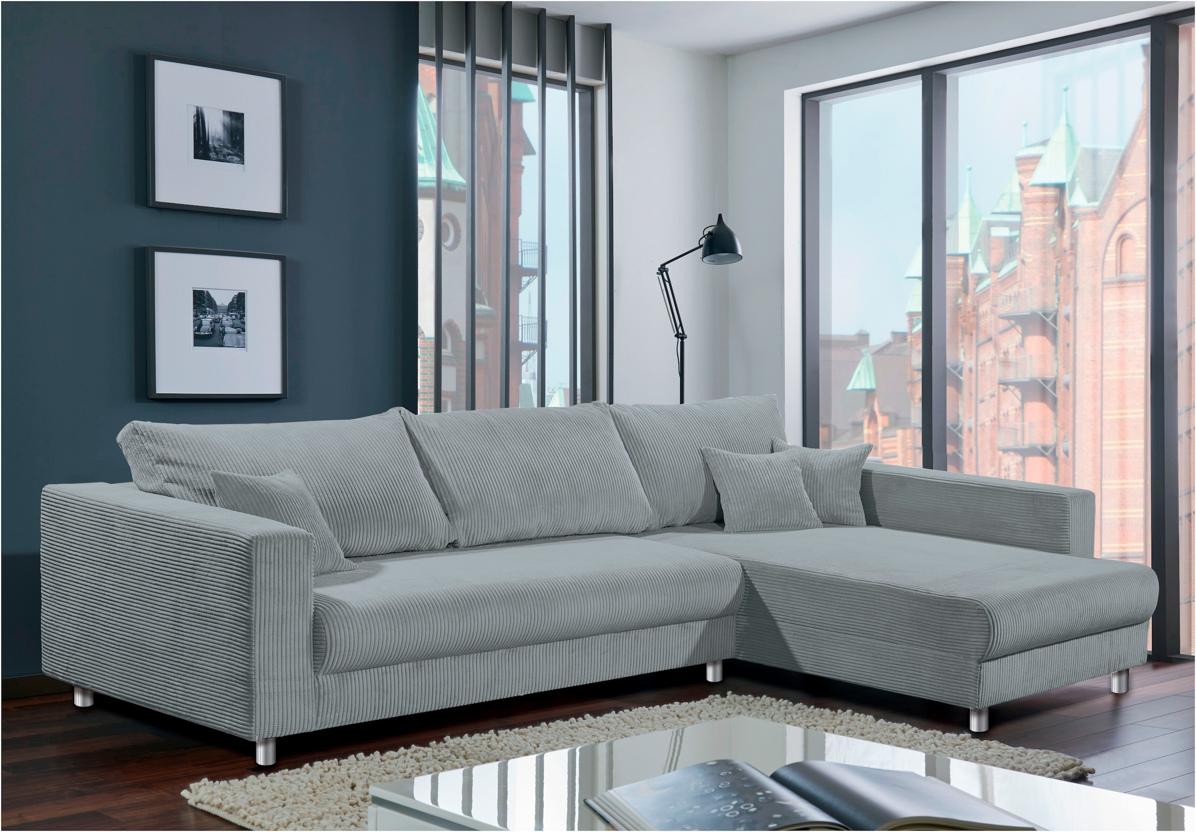 Home affaire Ecksofa "153" Inkl. Schlaffunktion und großen Strauraum günstig online kaufen