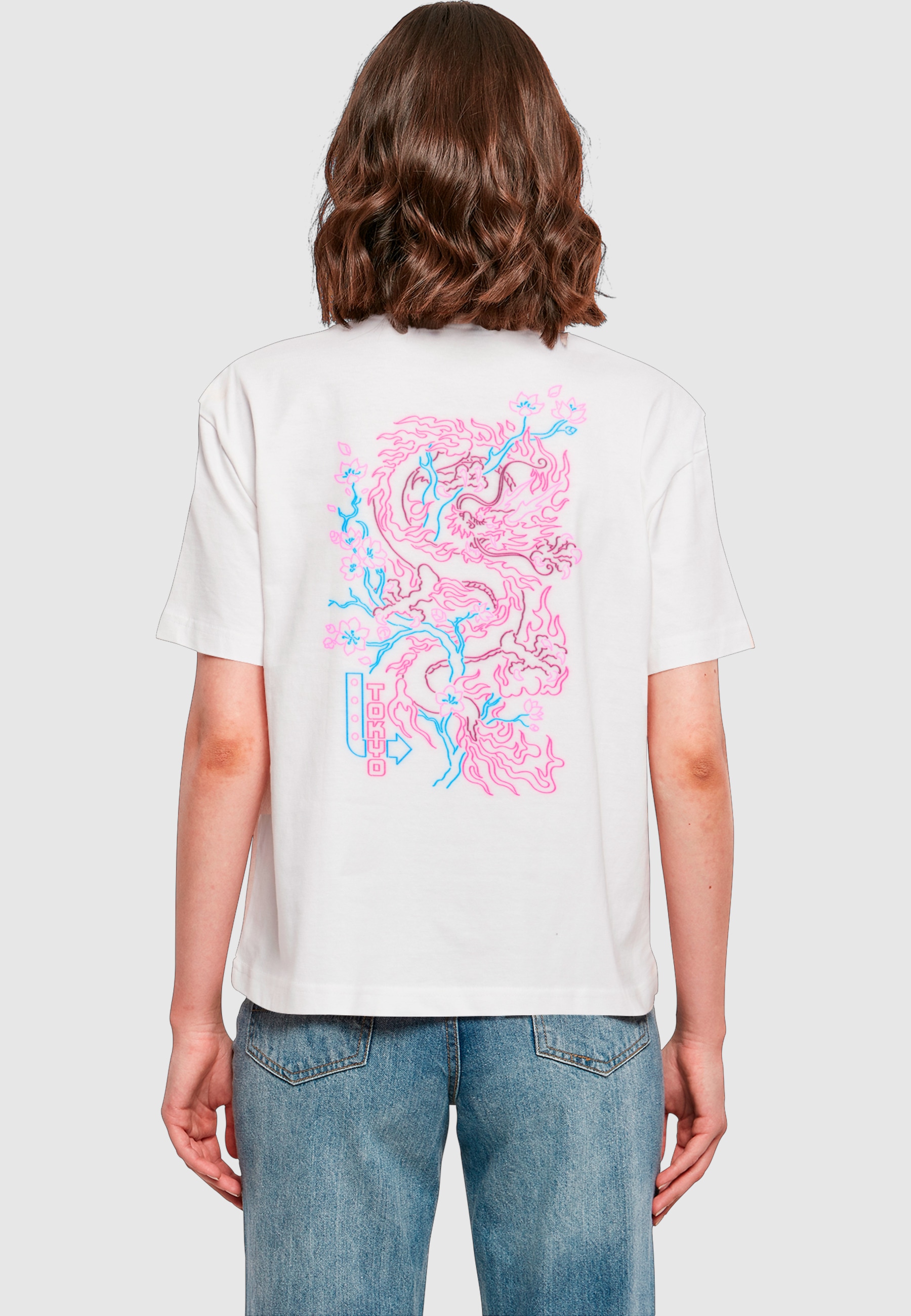 Miss Tee T-Shirt »Miss Tee Damen Tokyo Dragon Neon Tee« 1 Stk.