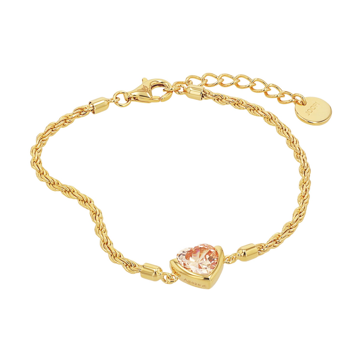 JOOP! Armband »Herz« mit Zirkonia (synth.)