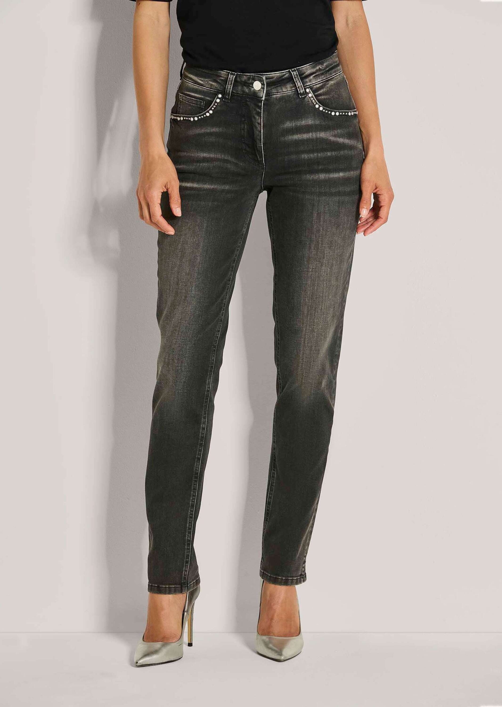 Thumbnail - MADELEINE Regular-fit-Jeans "Jeans Schmale Five-Pocket-Jeans mit Glitzer"