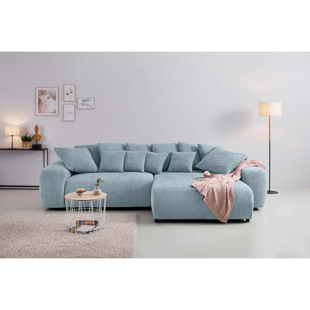 Home affaire Ecksofa Sundance, bei Bettfunktion mit Topper, incl. Zier- und Rückenkissen