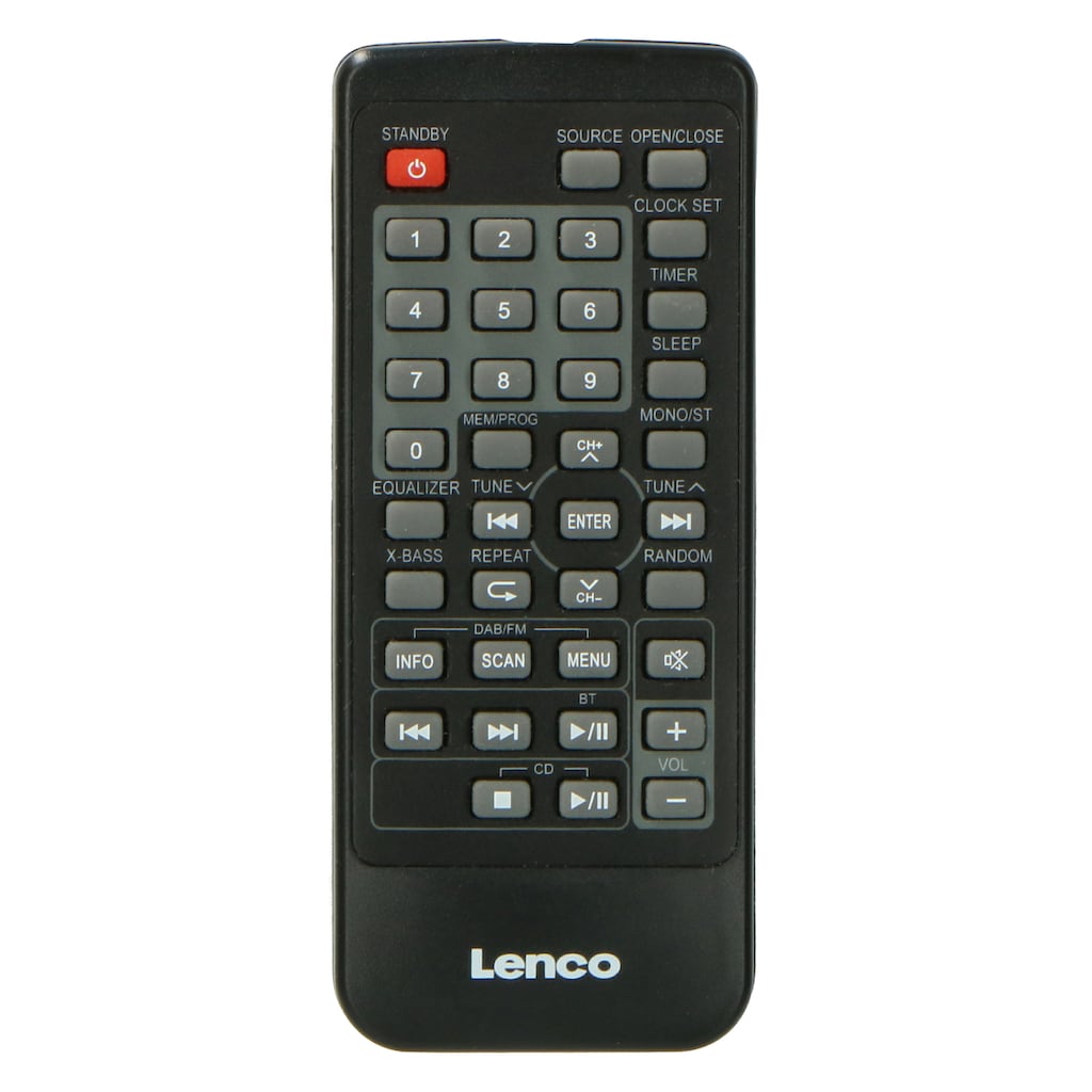 Lenco Microanlage »DAR-045BK«, (Bluetooth Digitalradio (DAB+) 10 W)