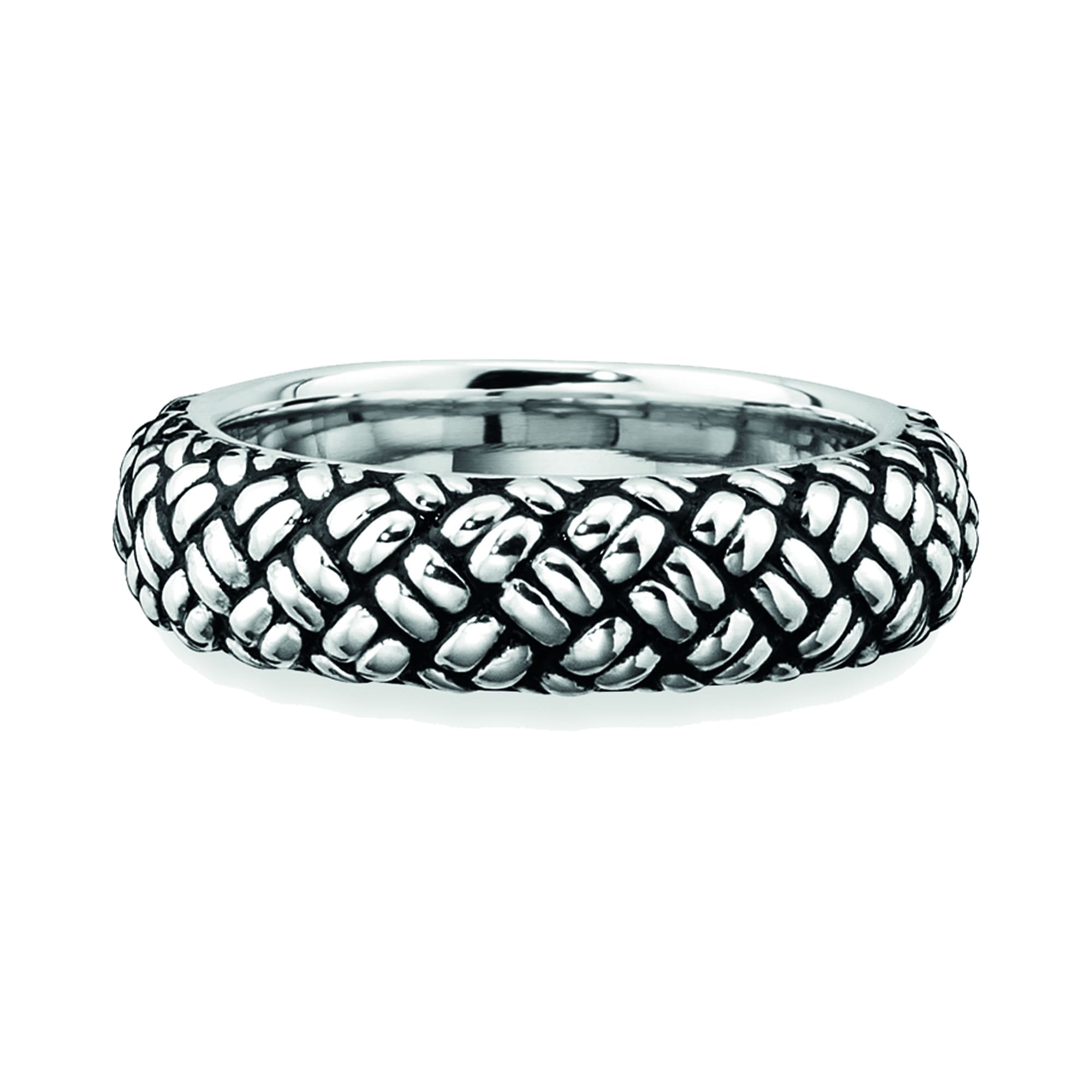 Fingerring »925/- Sterling Silber rhodiniert Struktur«