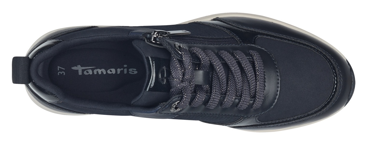 Tamaris Keilsneaker, Freizeitschuh, Halbschuh, Schnürschuh mit Außenreißverschluss