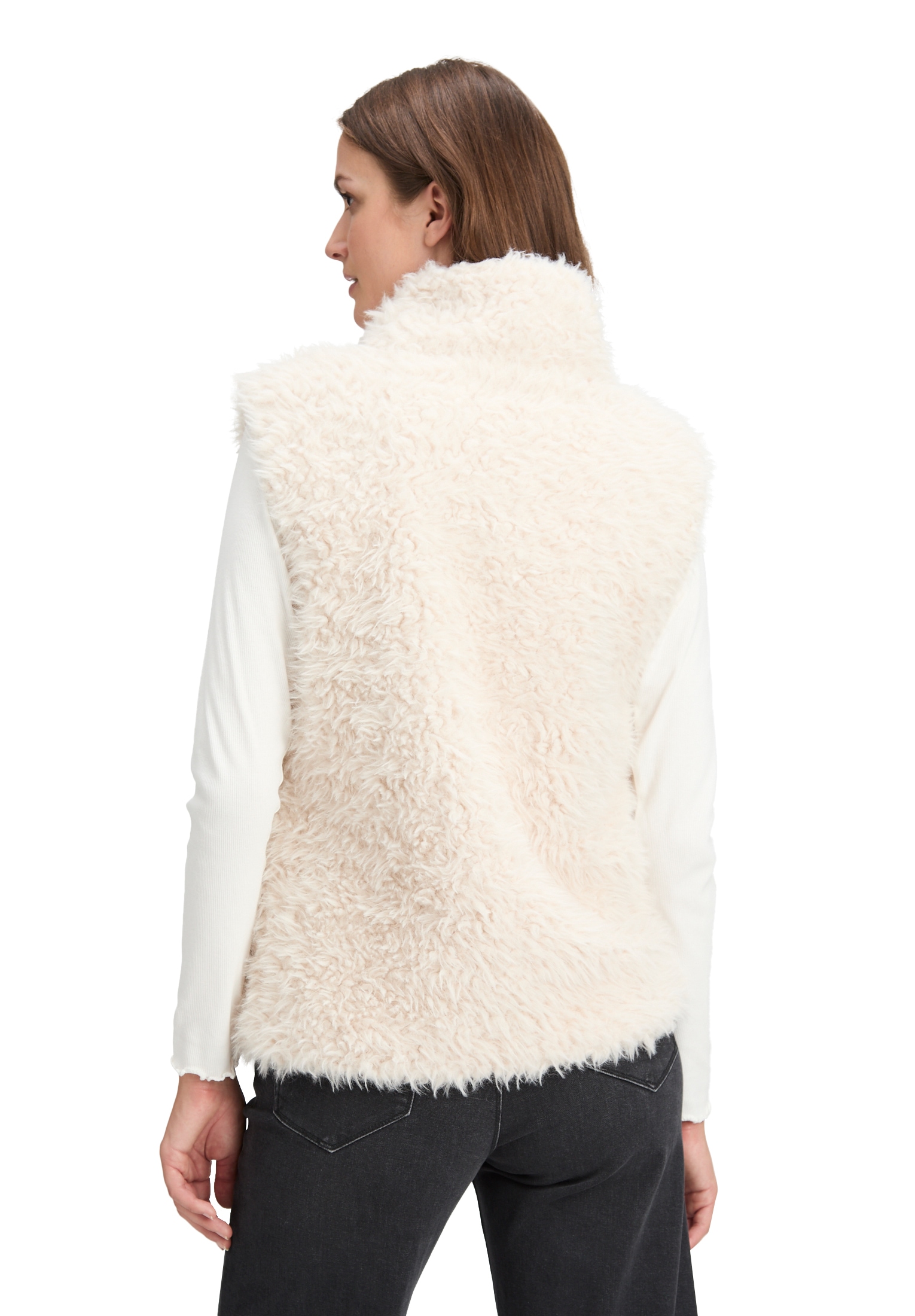 Betty&Co Plüschweste »Damen mit Stehkragen«