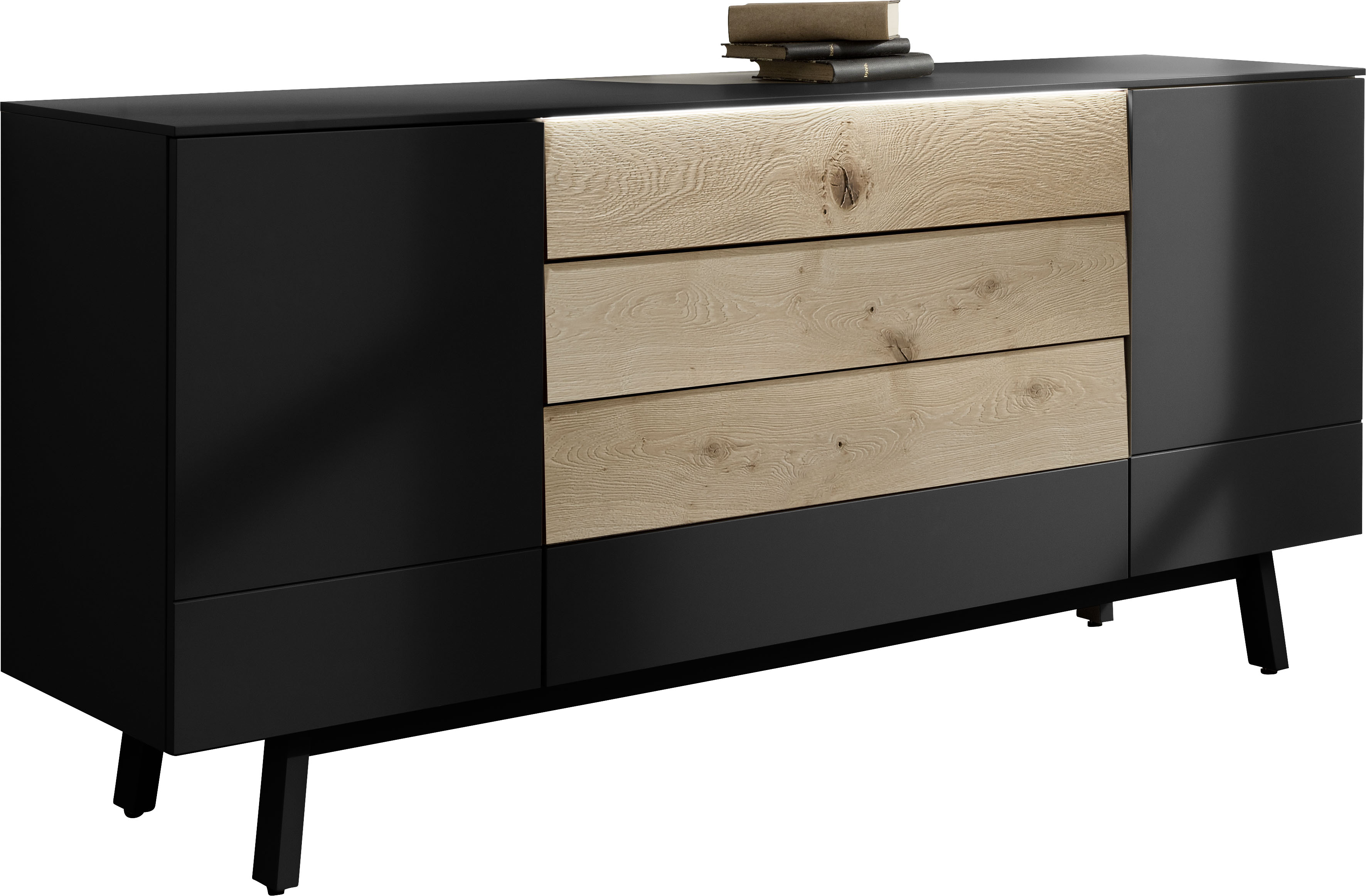 GWINNER Sideboard Misano SB4, Breite 195 cm, wahlweise mit Beleuchtung