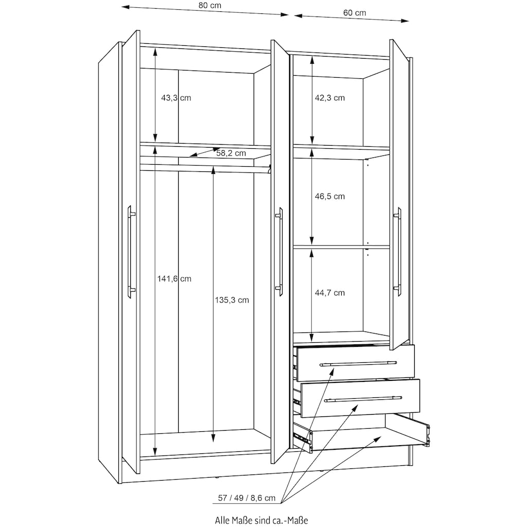 FORTE Kleiderschrank »Jupiter«