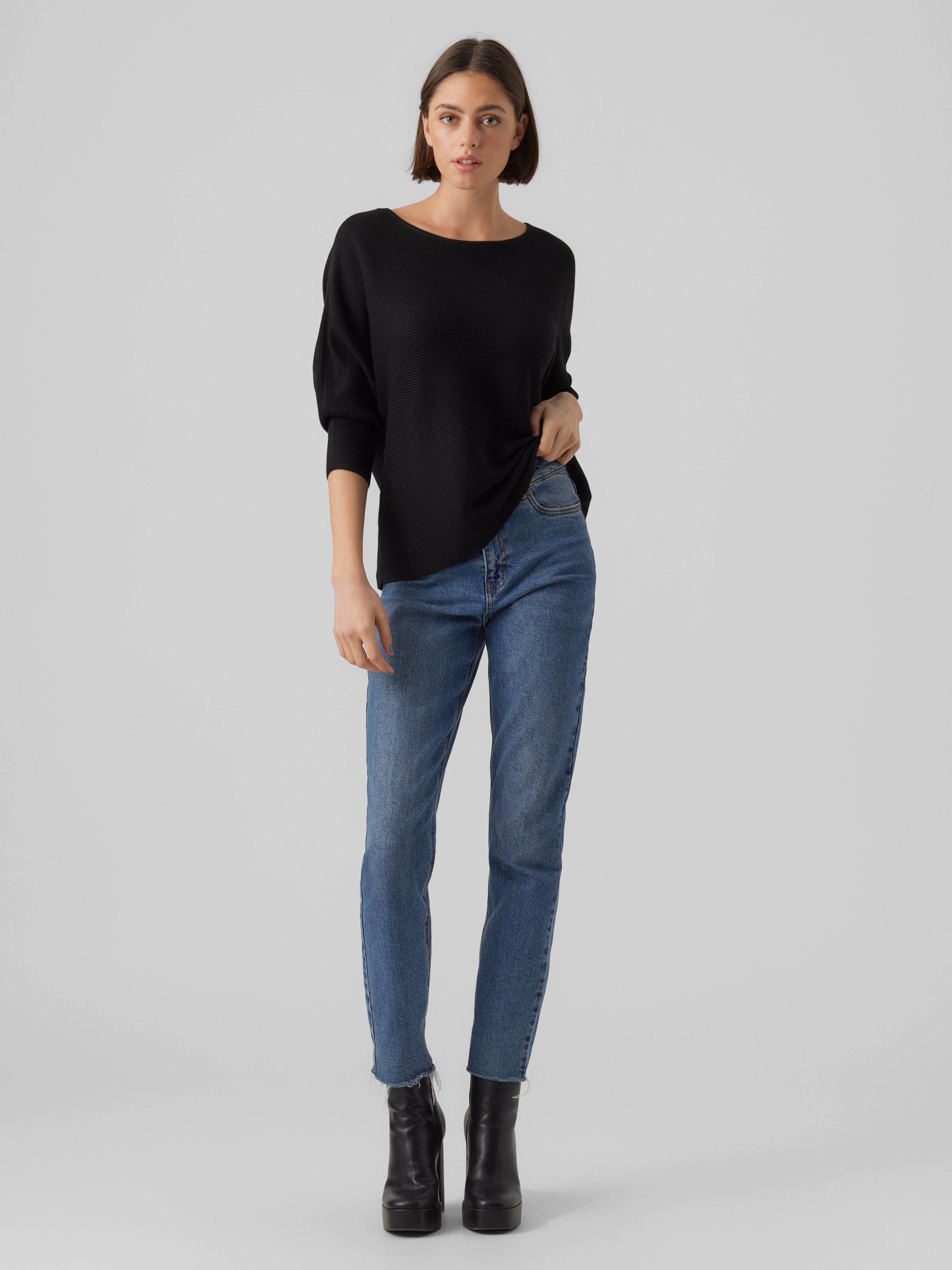 Thumbnail - Vero Moda 3/4 Arm-Pullover "VMNORA 3/4 BOATNECK BLOUSE NOOS" mit Fledermausärmeln