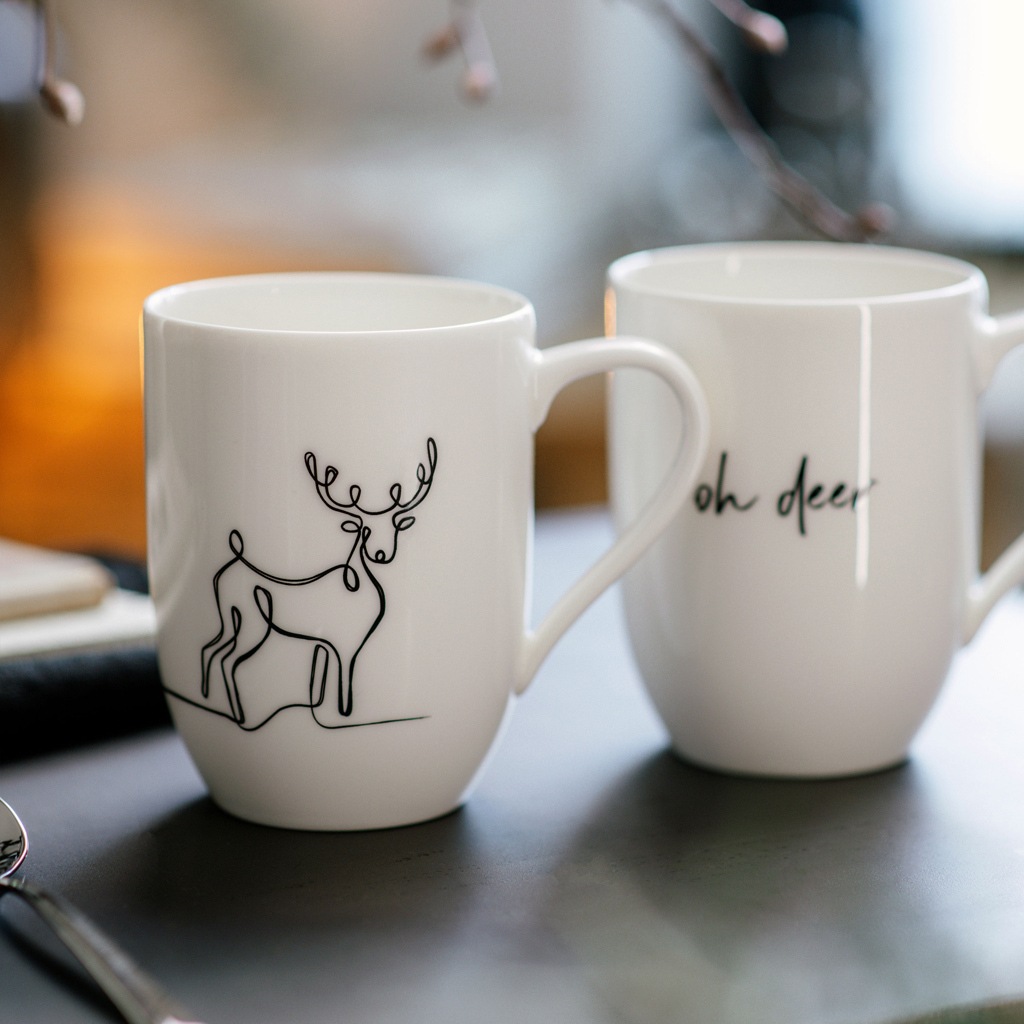 Villeroy & Boch Becher "Kaffeebecher XMAS Statement 280 ml 2er Set weiß" günstig online kaufen