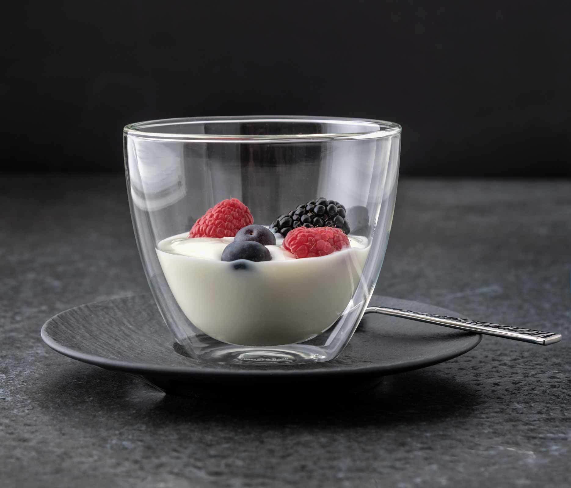 Villeroy & Boch Latte-Macchiato-Glas »Café au Lait-Set Manufacture Rock 250 ml schwarz«