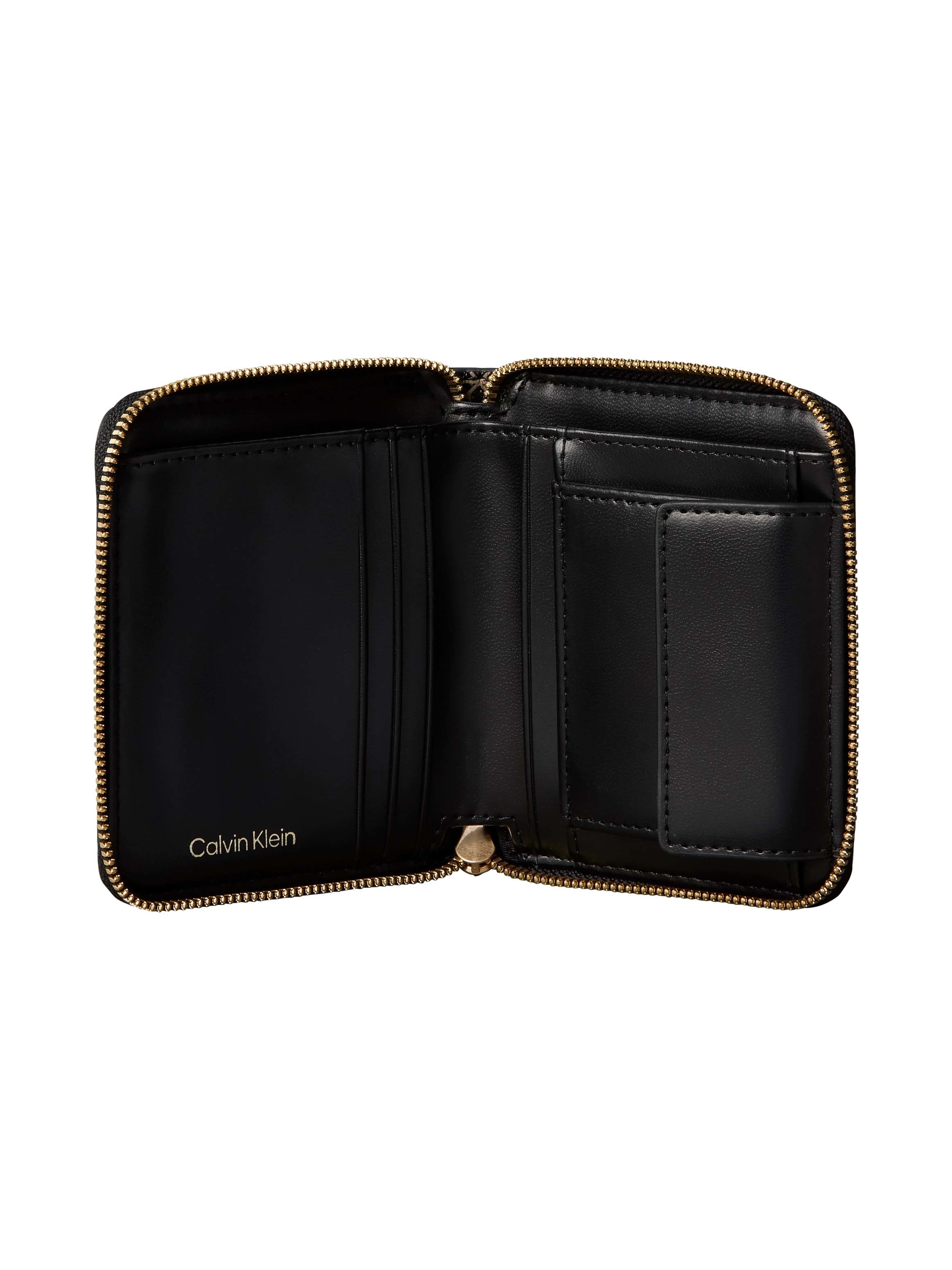 Calvin Klein Geldbörse »AOP SQUARE ZIP AROUND« Geldbeutel, Damen Portemonnaie mit Monogramm-Print