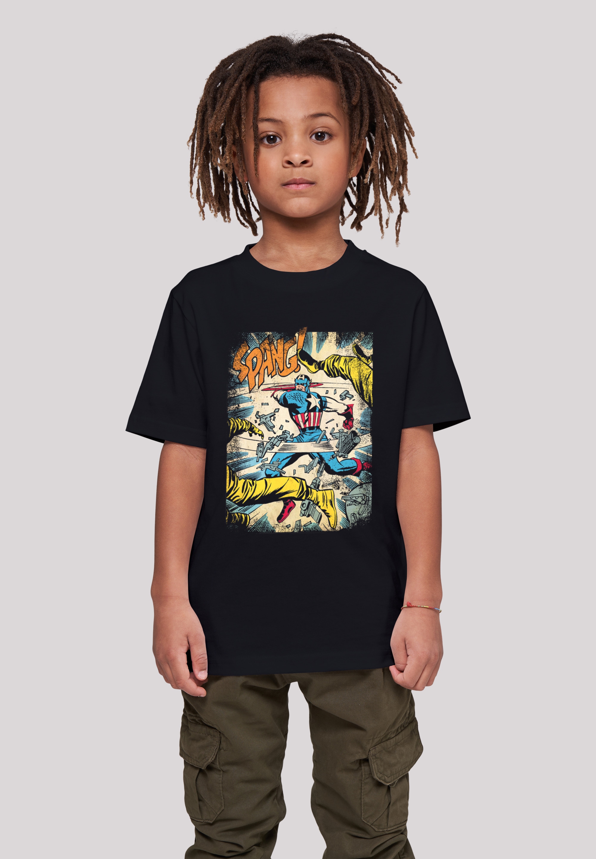 F4NT4STIC Kurzarmshirt »Kinder Marvel Captain America Spang with Kids Basic  Tee«, (1 tlg.) bestellen | BAUR