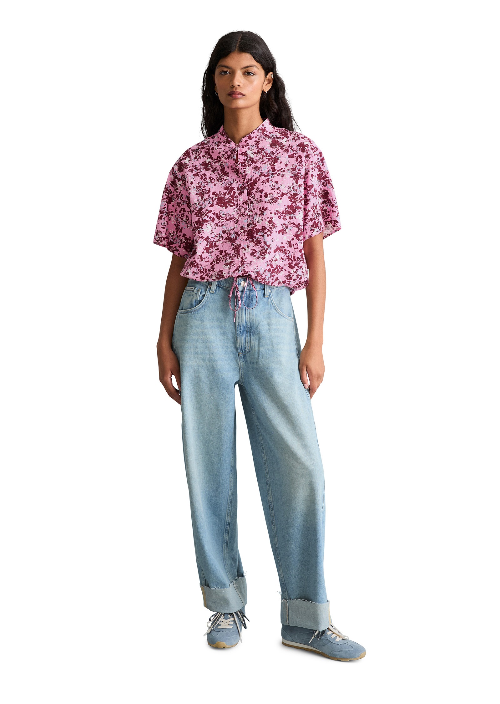 Marc O'Polo DENIM Kurzarmbluse »aus bedrucktem Viskose-Mix«