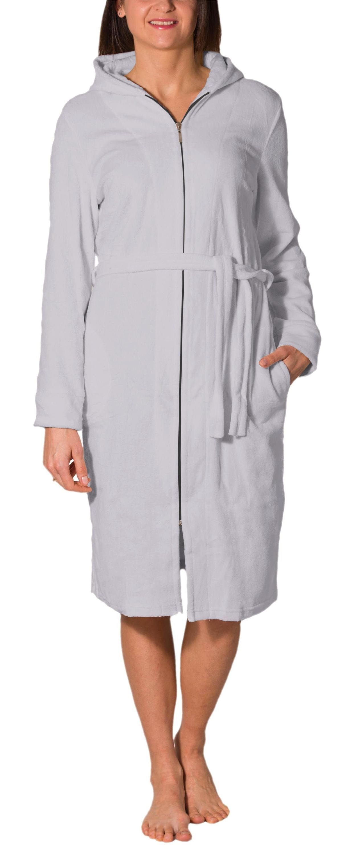 AQUARTI Damenbademantel "Bademantel Aquarti Damen Bademantel mit Reißversch günstig online kaufen