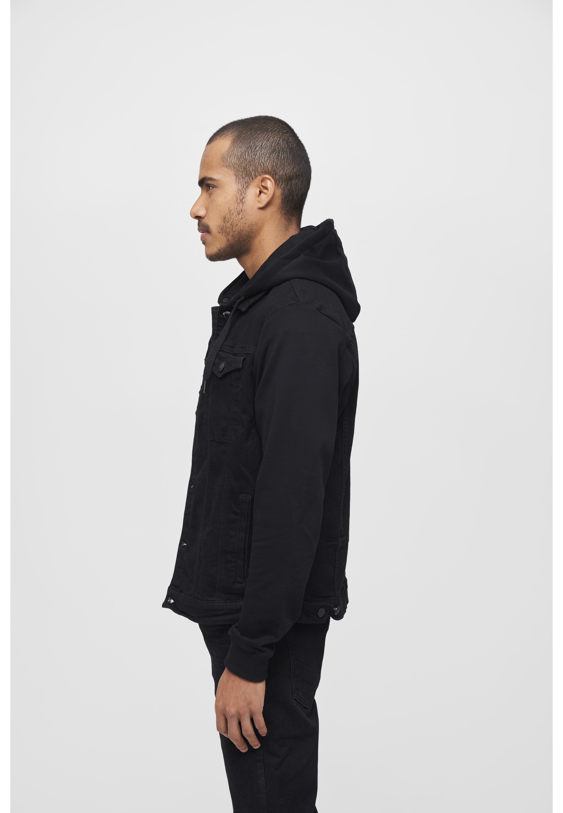 Brandit Anorak »Brandit Herren Cradock Denim Sweat Jacket« 1 Stk. tlg. mit Kapuze