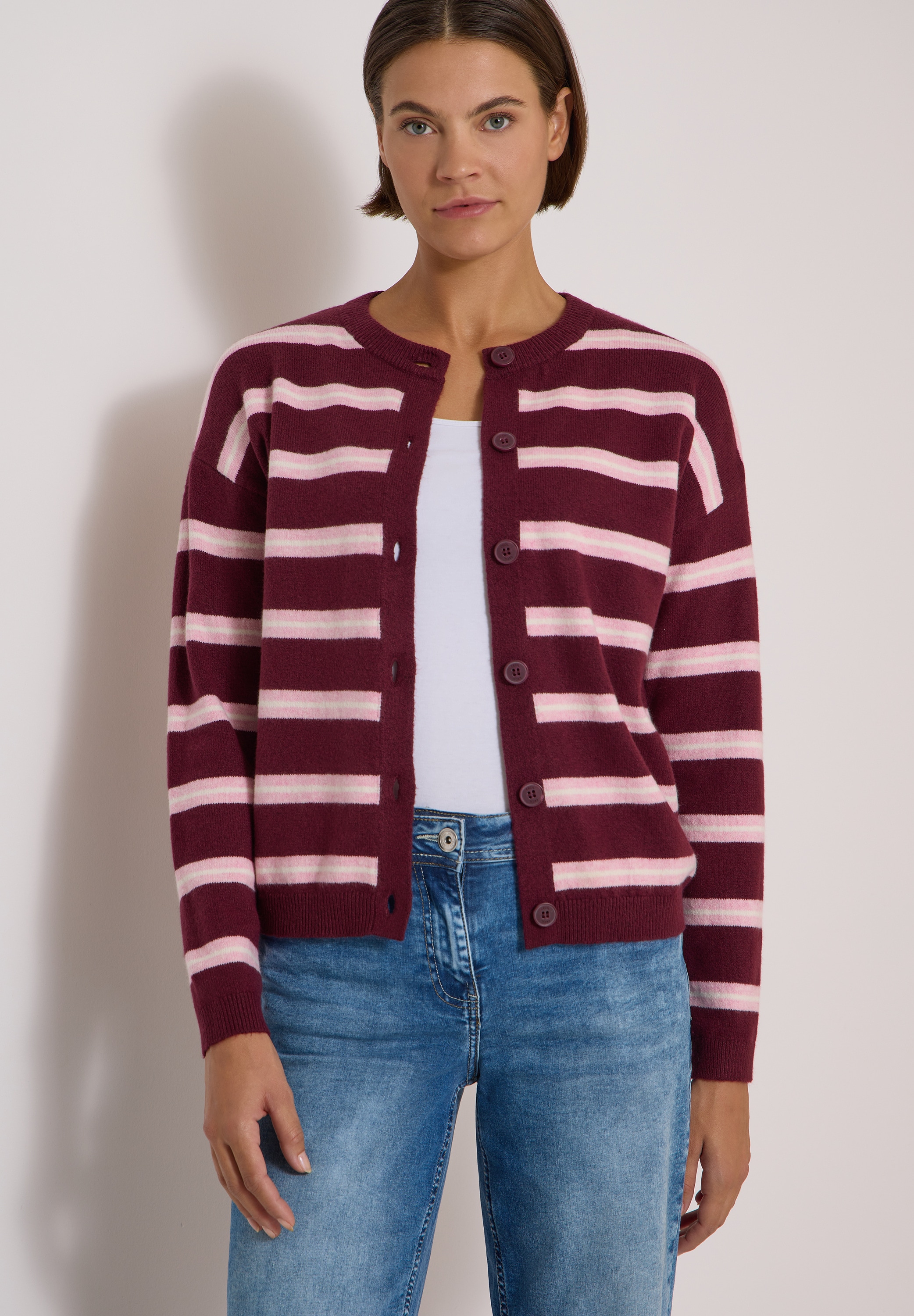Cecil Cardigan aus softem Materialmix