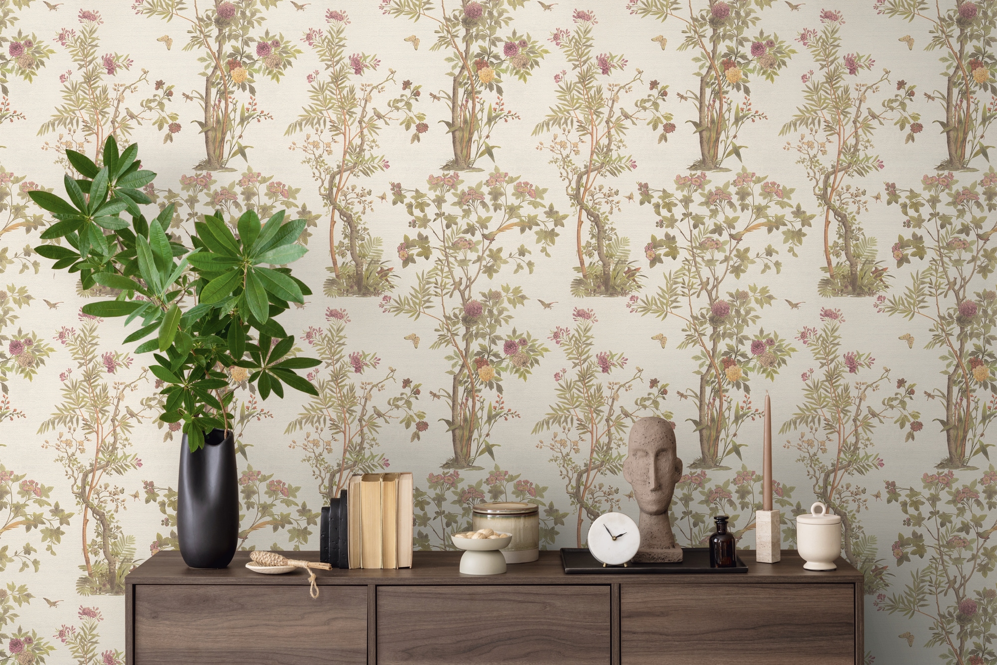 A.S. Création "Florale Mustertapete Schmetterlinge bunte Farben" botanisch strukturiert