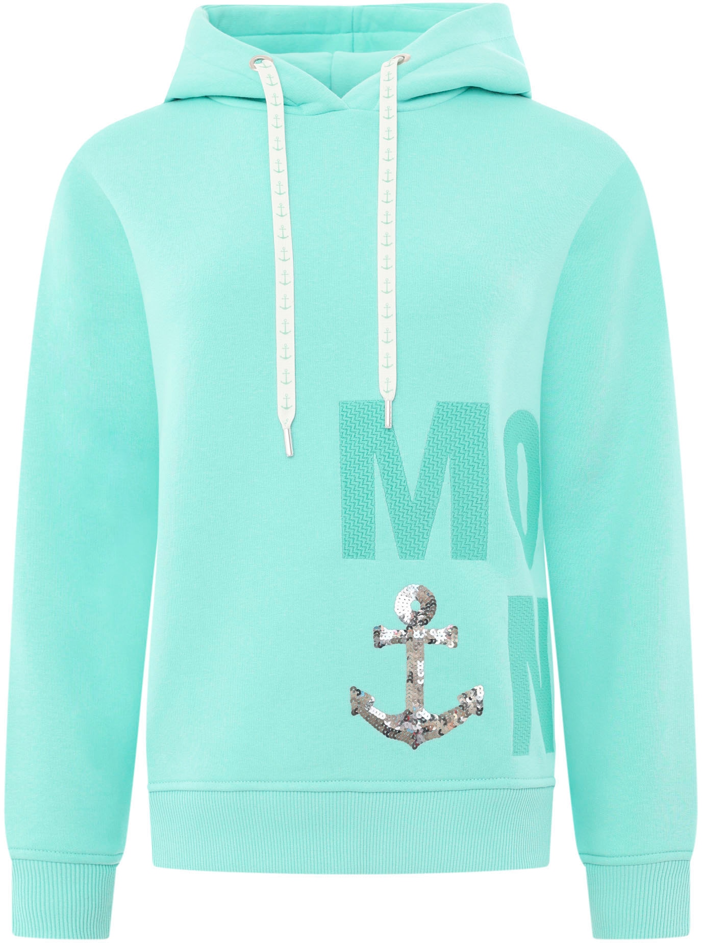 Zwillingsherz Sweatshirt »"Moin"«, "Moin" mit Pailletten Anker, Kapuze