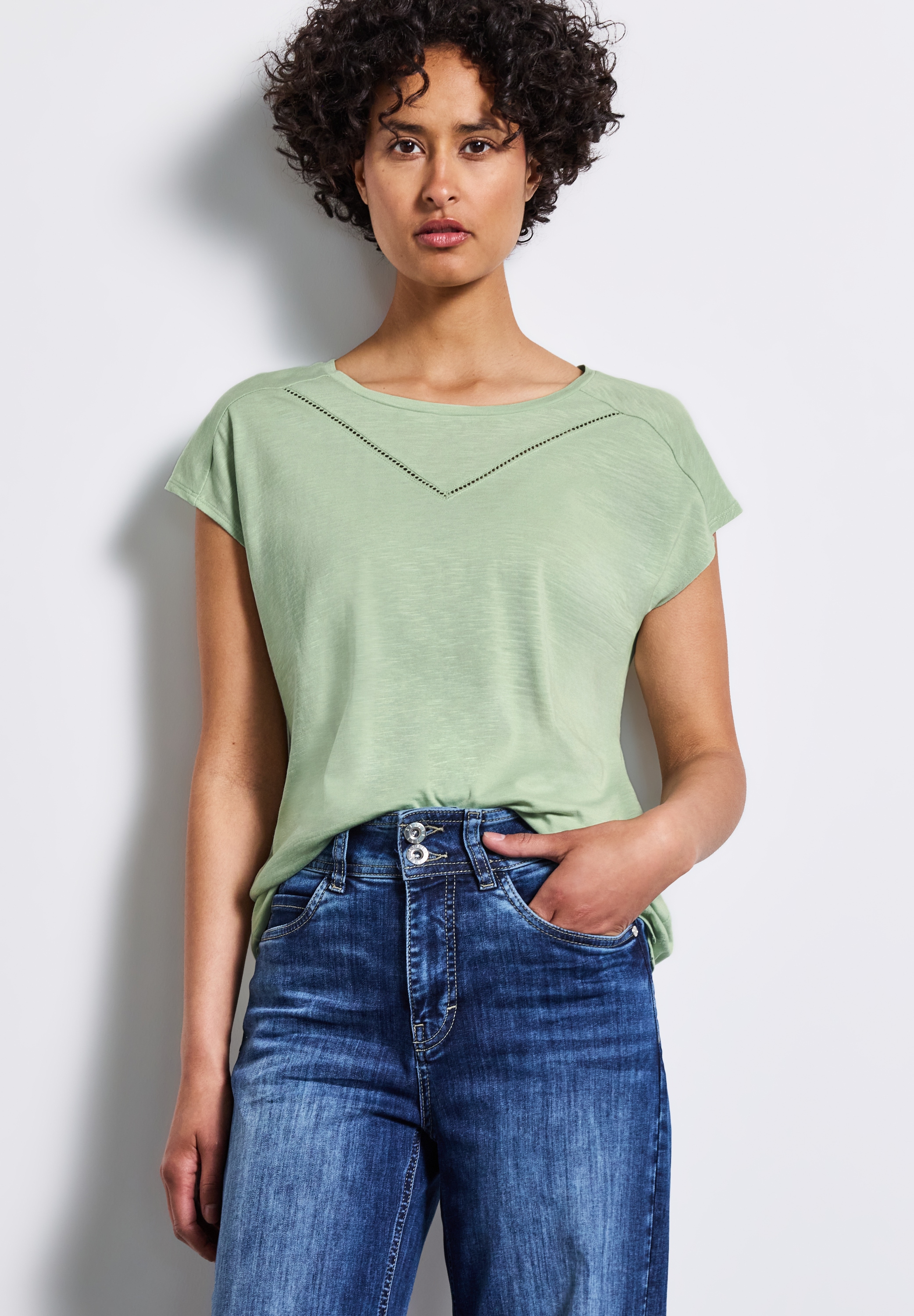 STREET ONE Shirttop, mit Deko-Tape