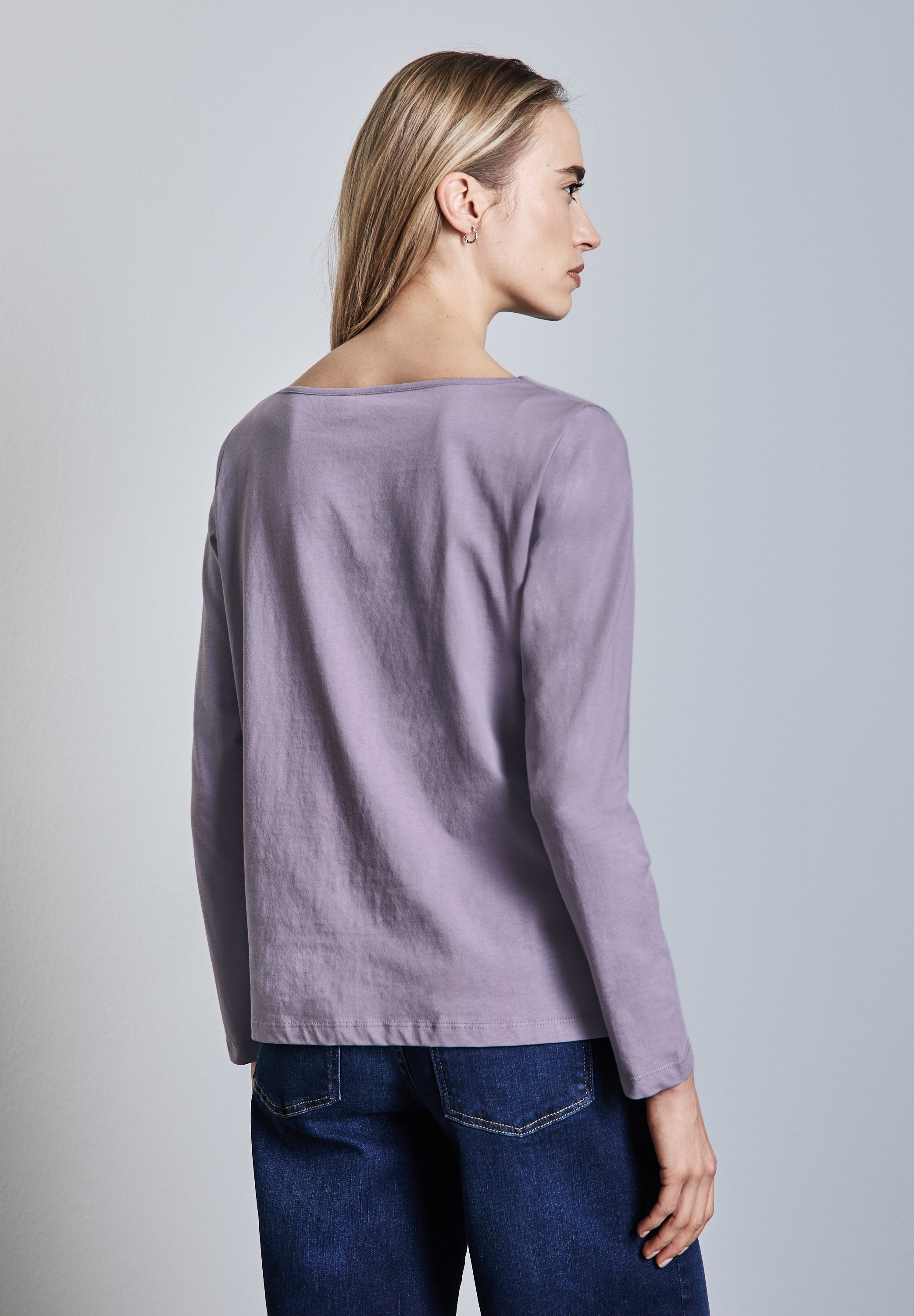 STREET ONE Langarmshirt, aus reiner Baumwolle