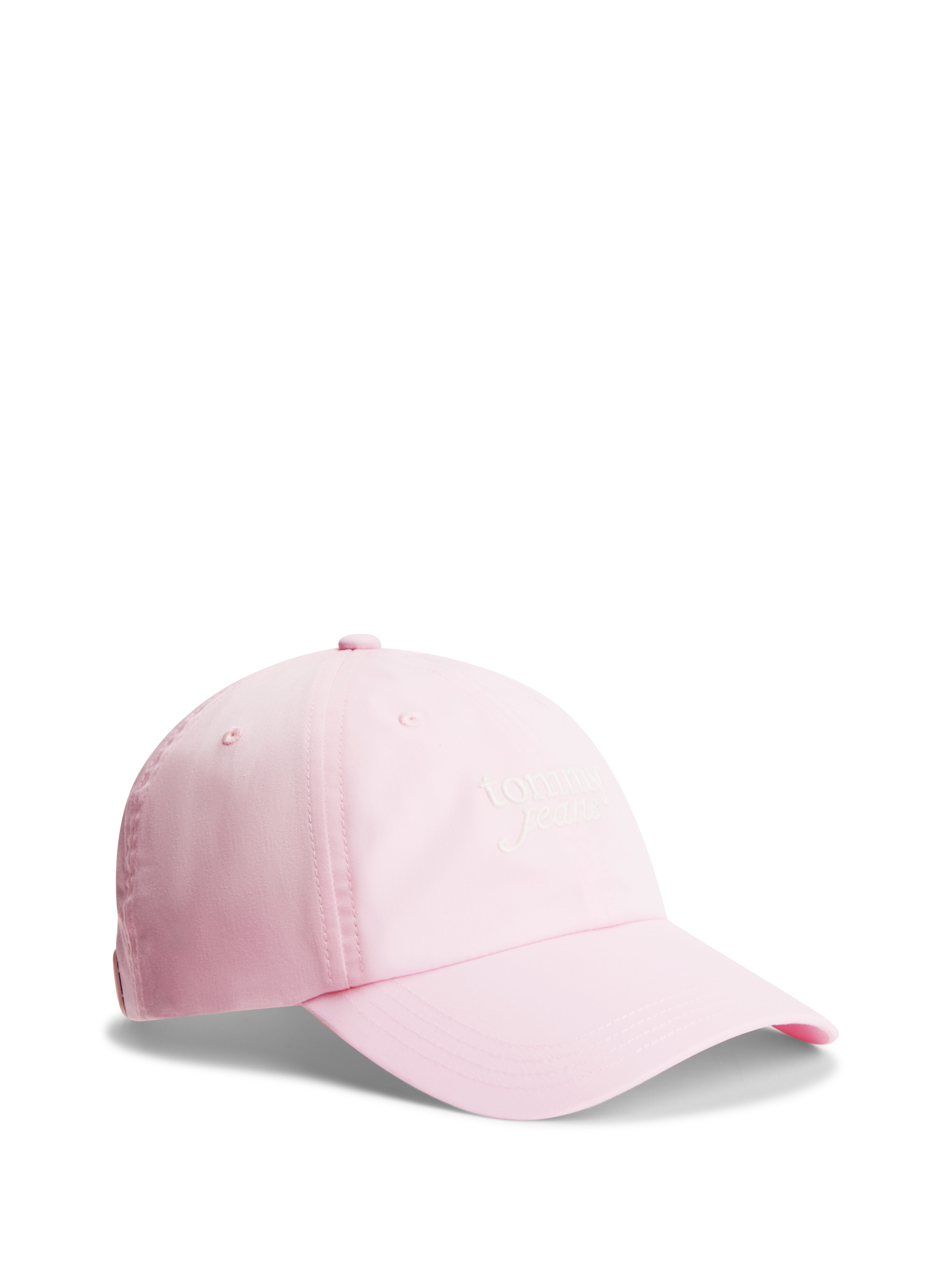 TOMMY JEANS Damen Baseball Cap "TJW SCRIPT LOGO", rosa, Web, Baumwolle, Caps, Regular fit mit festem Schirm