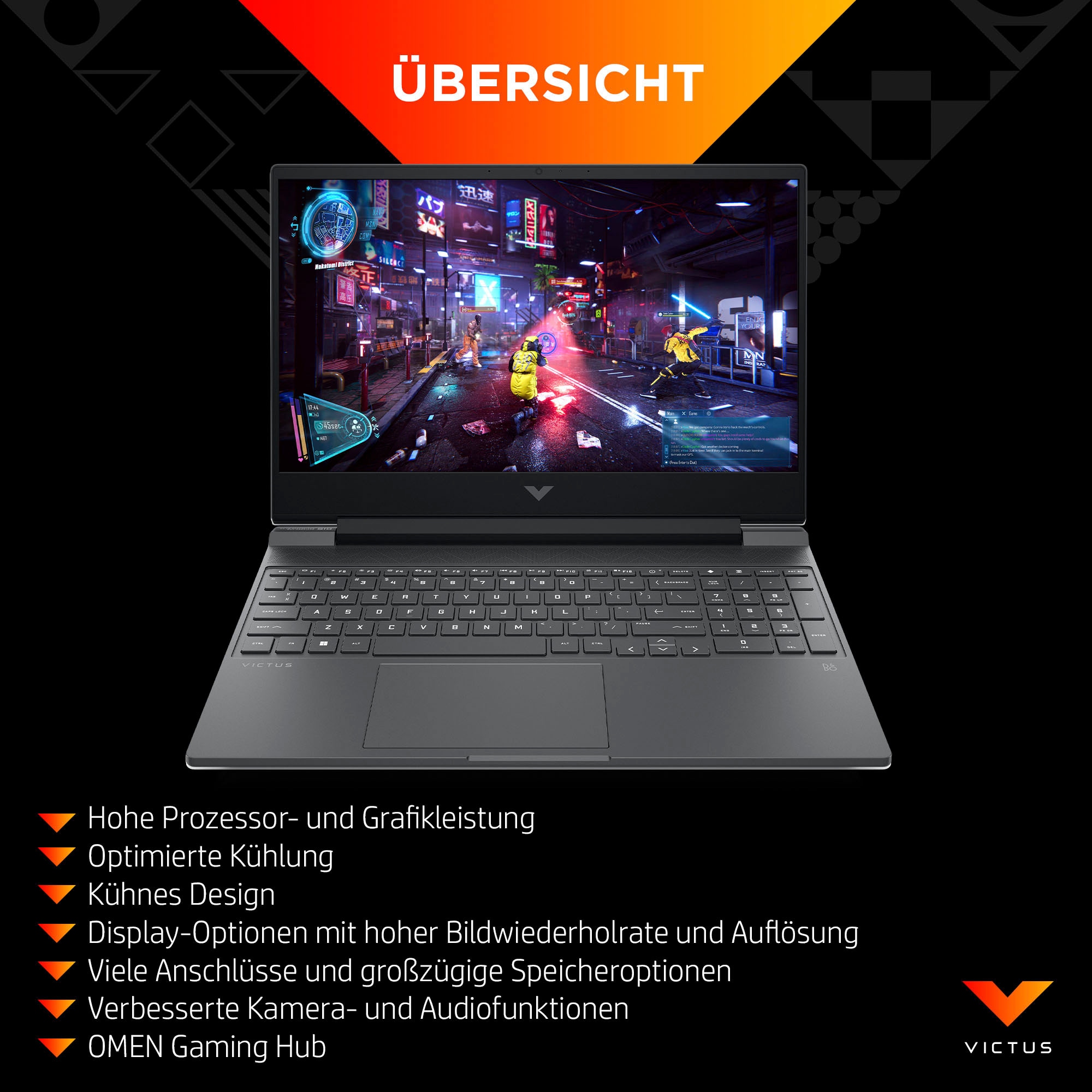 HP Gaming-Notebook »VICTUS 15-fb2274ng«, 39,62 cm, / 15,6 Zoll, AMD, Ryzen 7, GeForce RTX 4060, 512 GB SSD