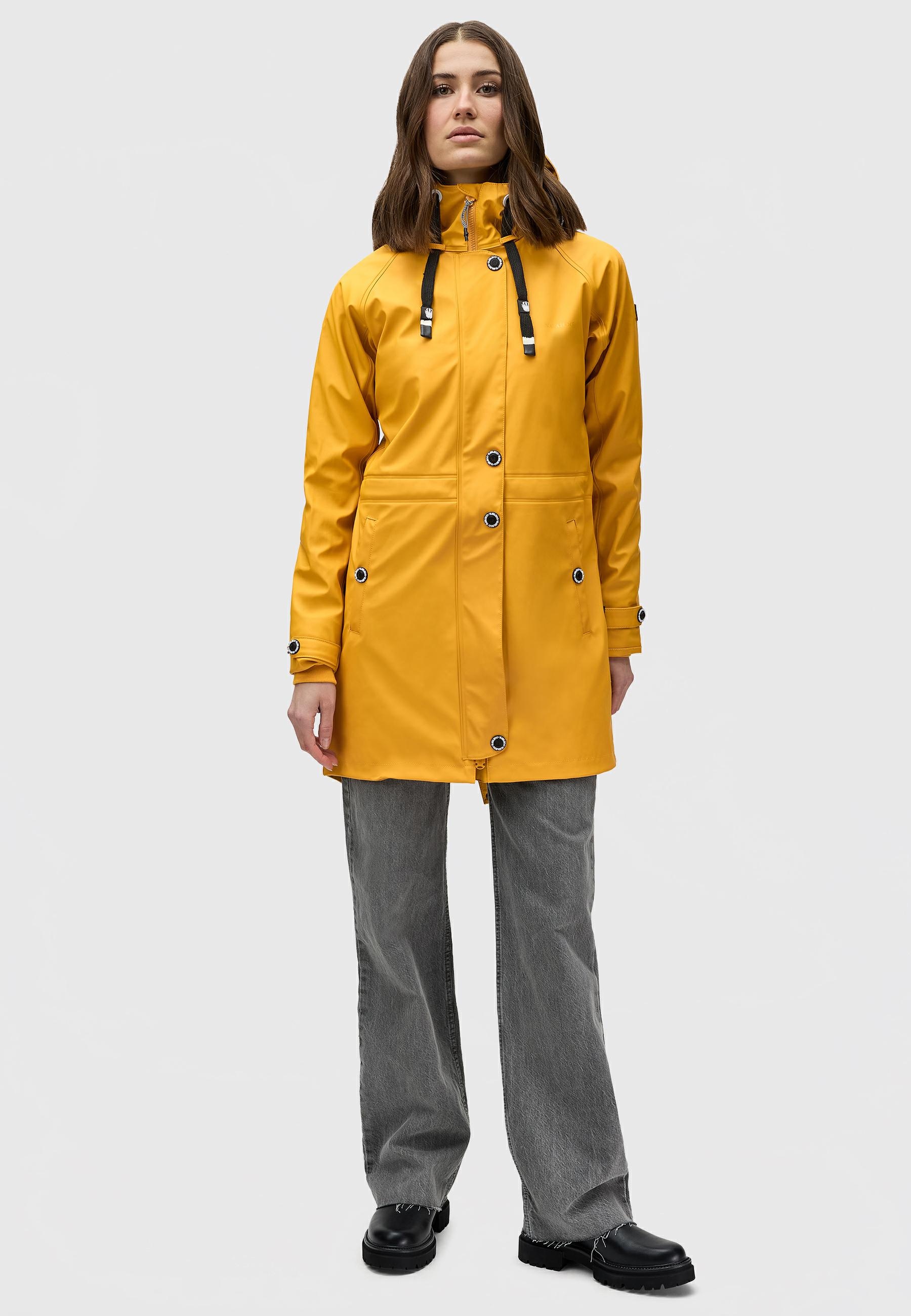 Navahoo Regenjacke »Rainy Flower«, mit Kapuze, modischer Damen Regenmantel mit Kapuze