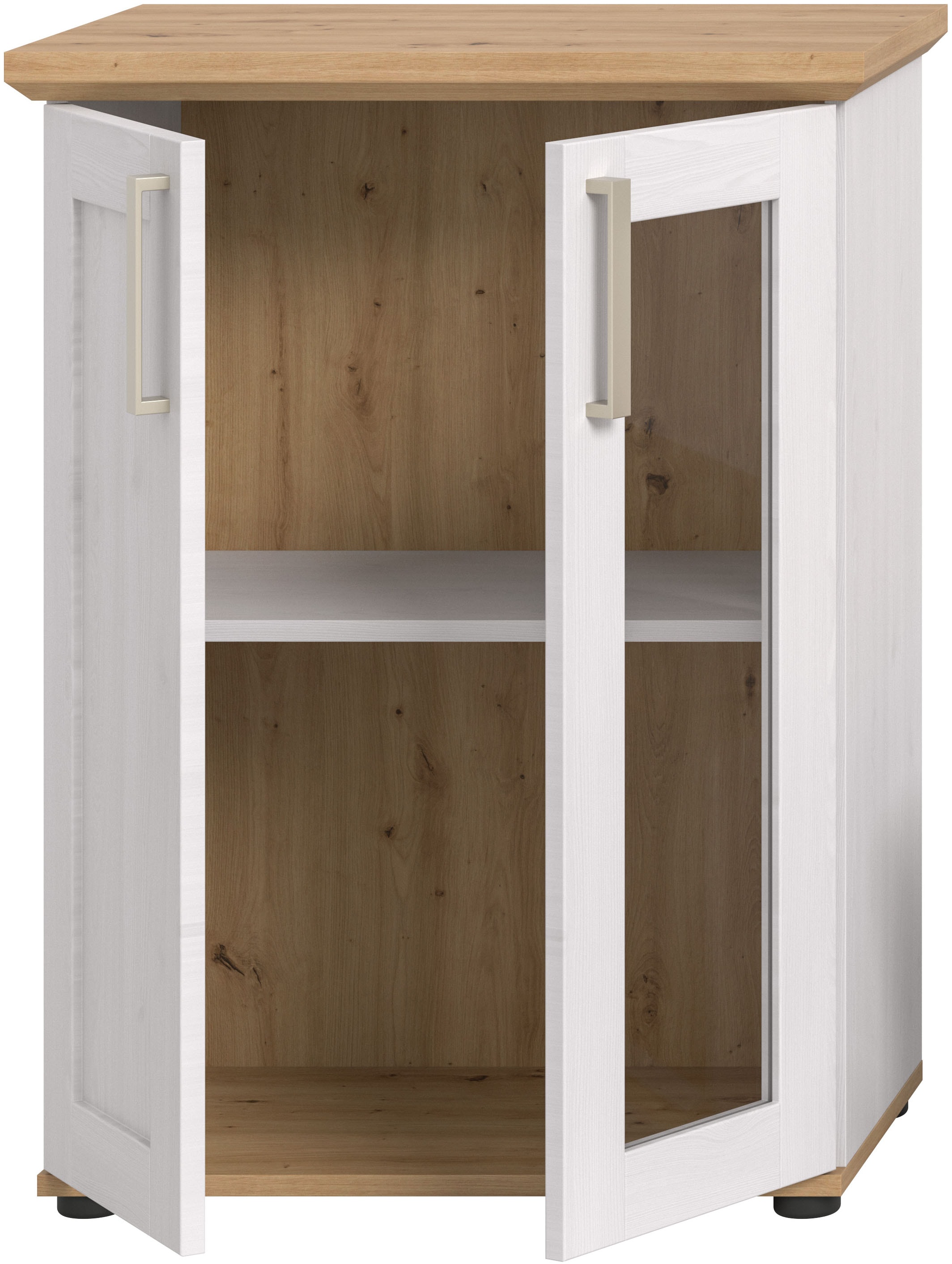 Home affaire Vitrine »Cosenza, Höhe 80 cm, 2 Türen, 2Fächer«, (1 St.), Vitrine, Höhe 88 cm, Wohnzimmer, Esszimmer