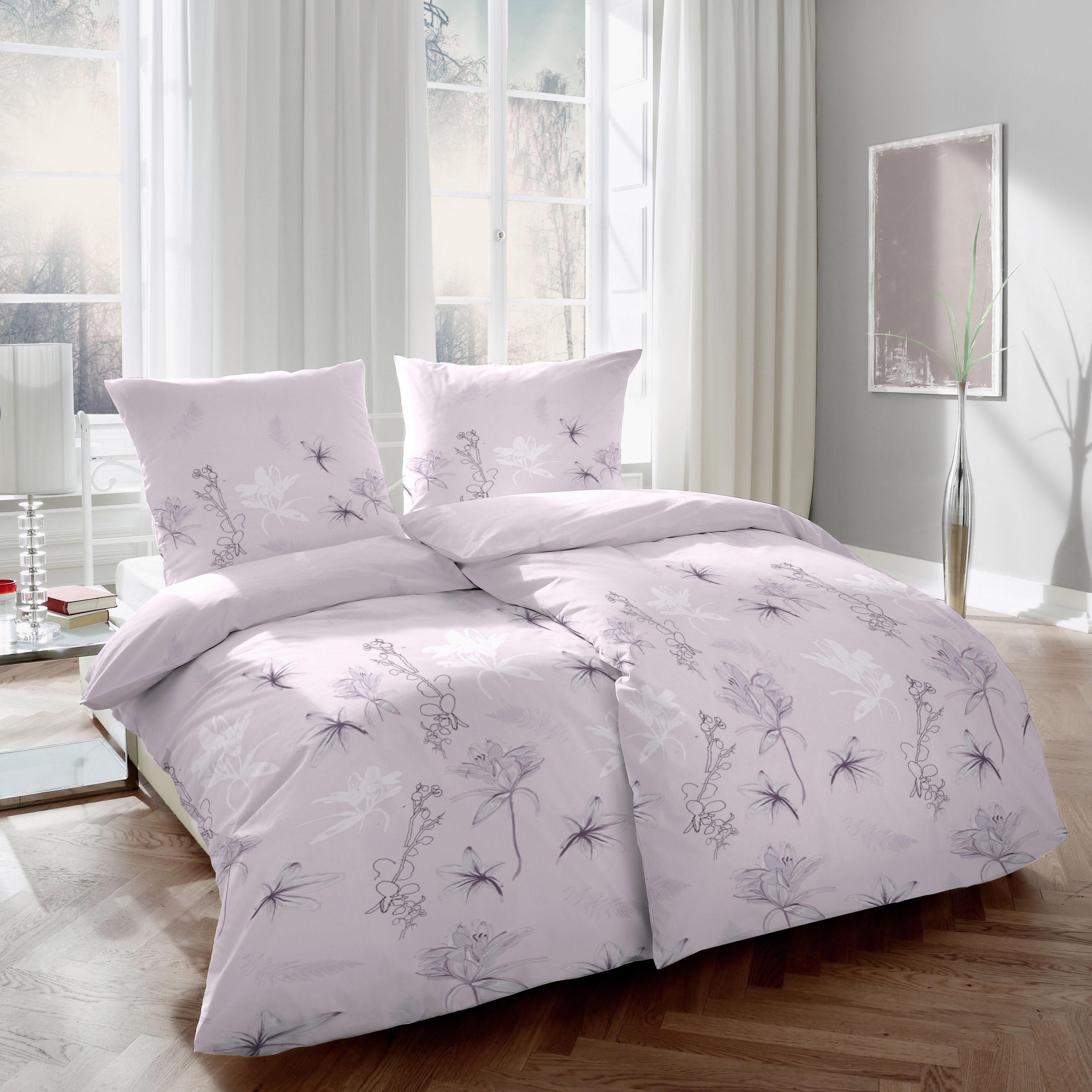 Primera Bettwäsche "Severa" 2 Stk. tlg. mit Blumen günstig online kaufen