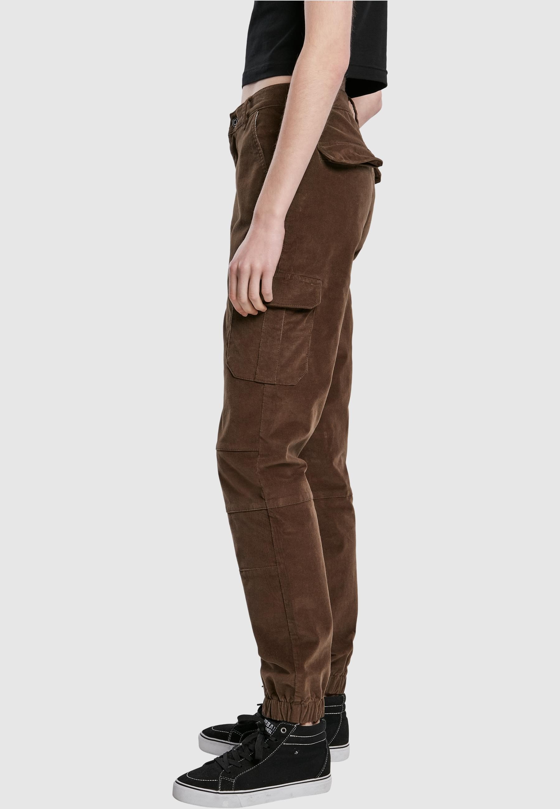 URBAN CLASSICS Cargohose »Urban Classics Damen Ladies High Waist Cargo Corduroy Pants«, (1 tlg.)