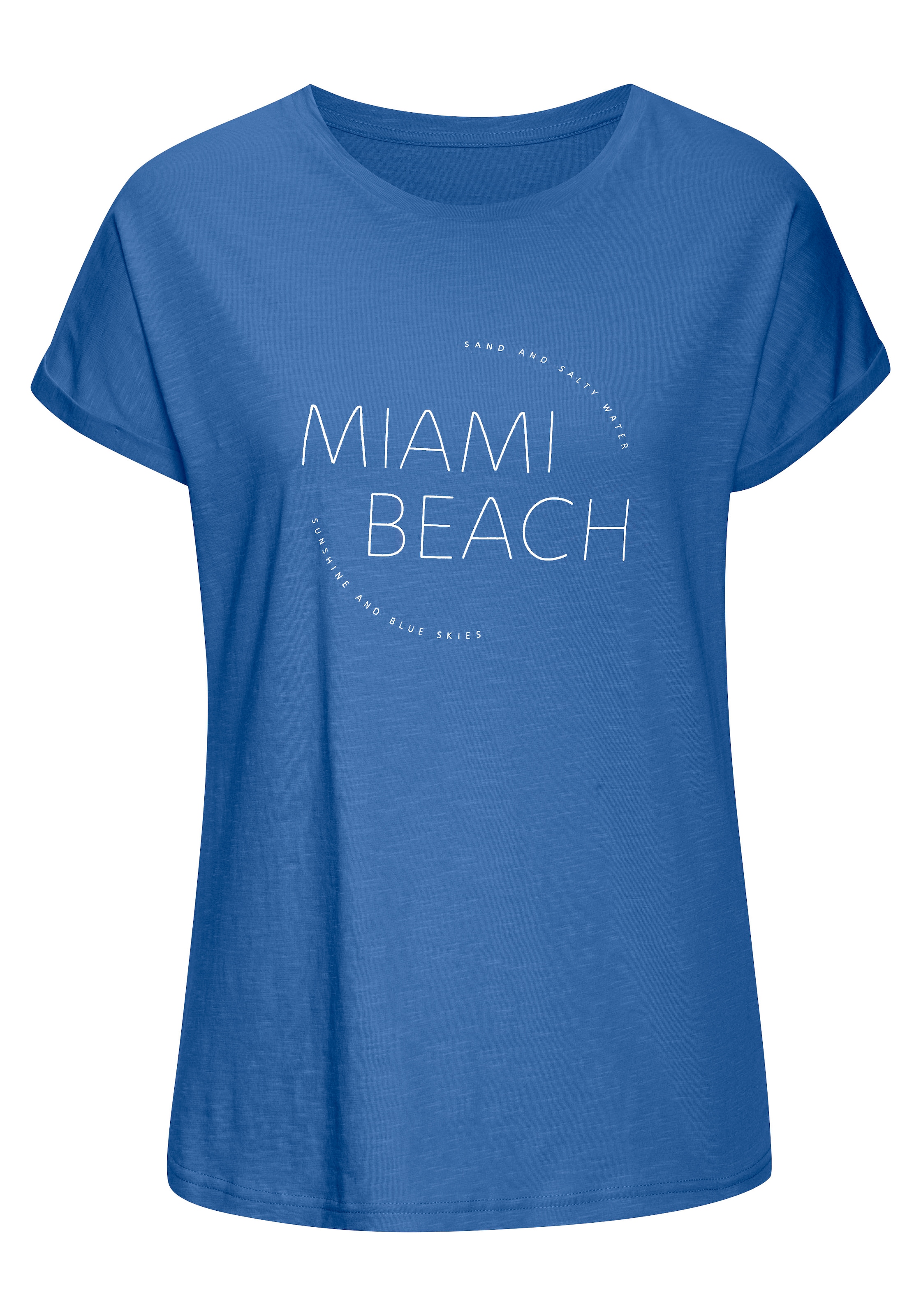 Vivance T-Shirt »mit modischem Frontprint«, aus weicher Baumwoll-Qualität